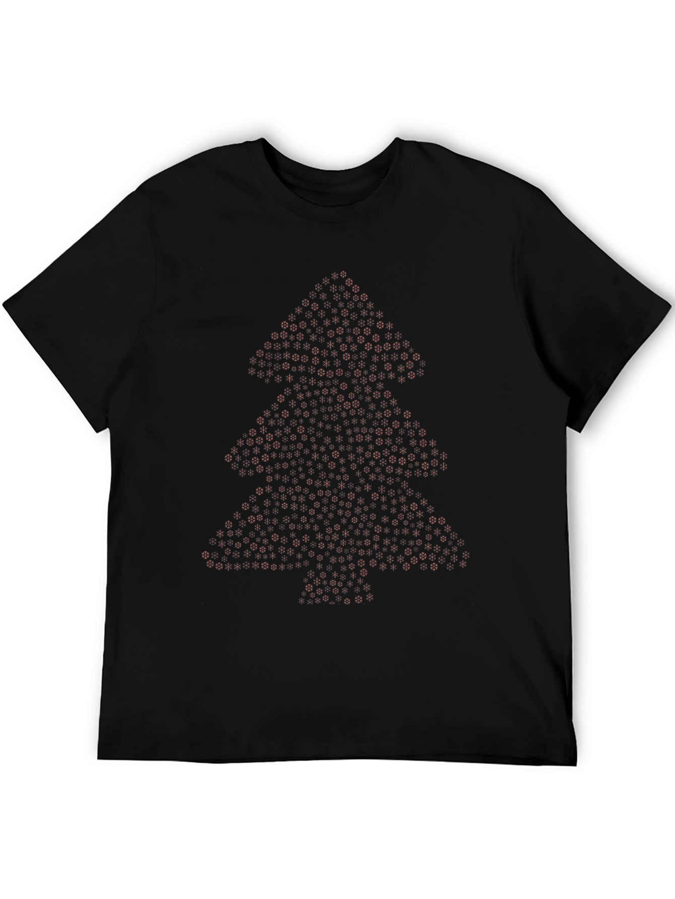 Festive Holiday Tree Black T-Shirt
