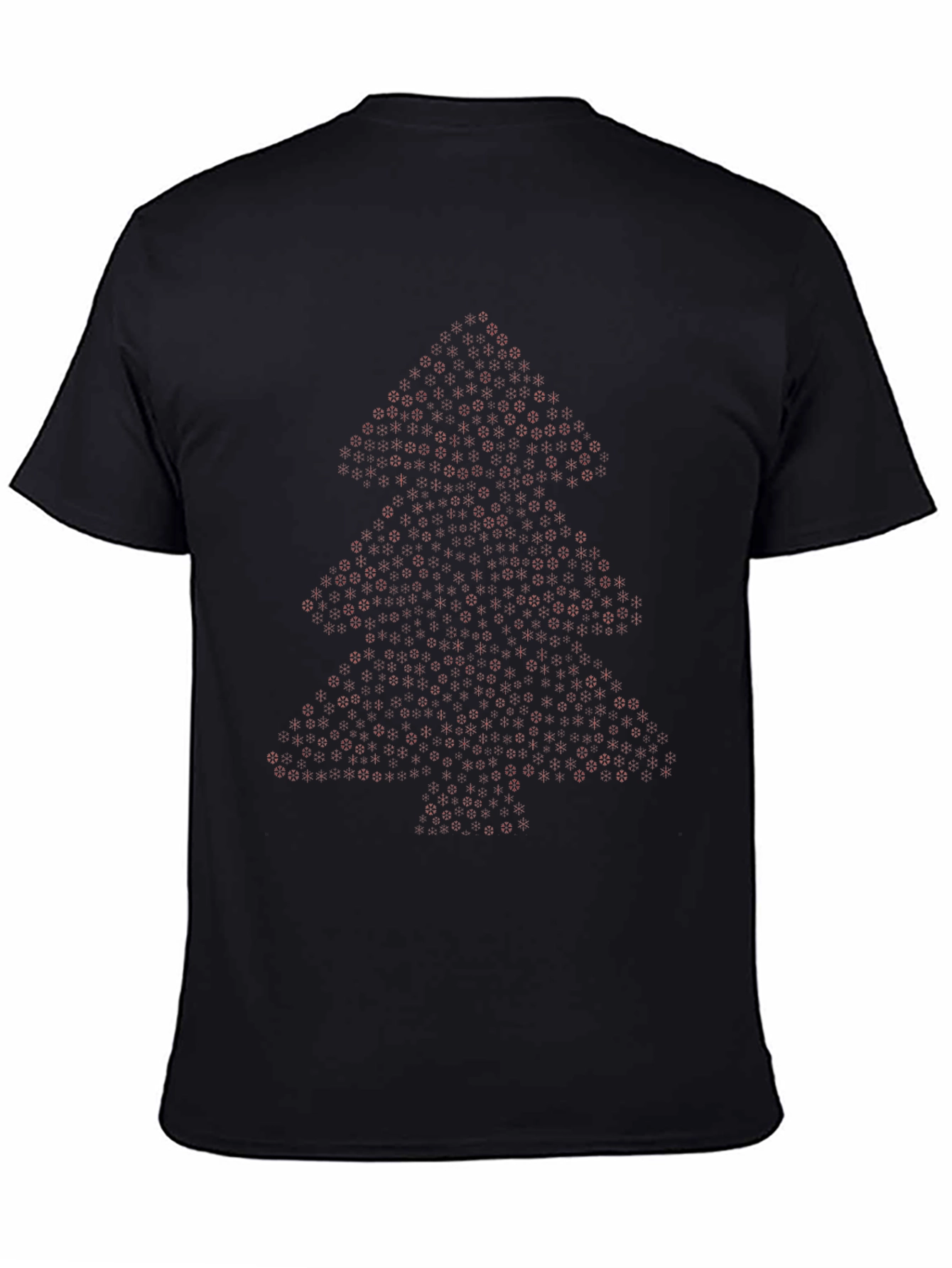 Festive Holiday Tree Black T-Shirt