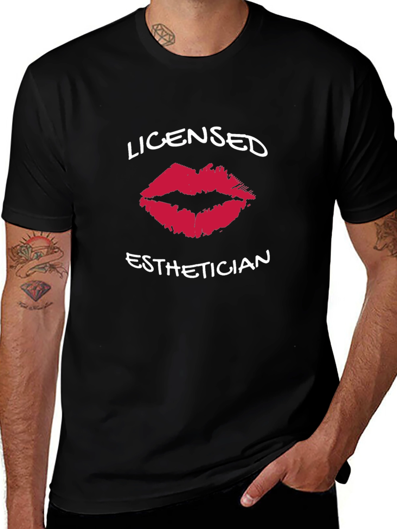 Licensed Esthetician Lips Graphic Tee