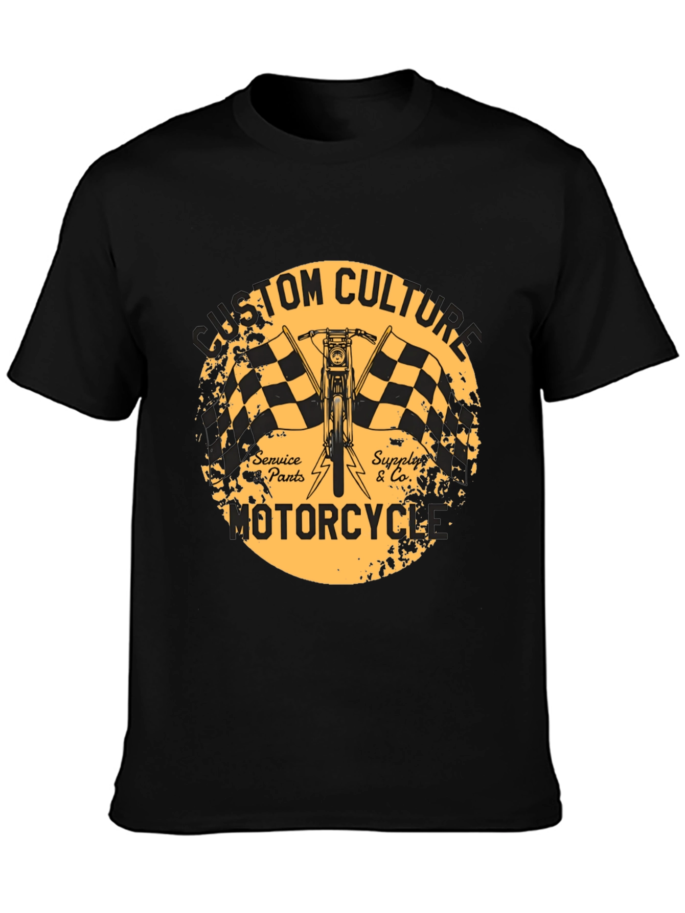Custom Culture Motorcycle T-Shirt - Black