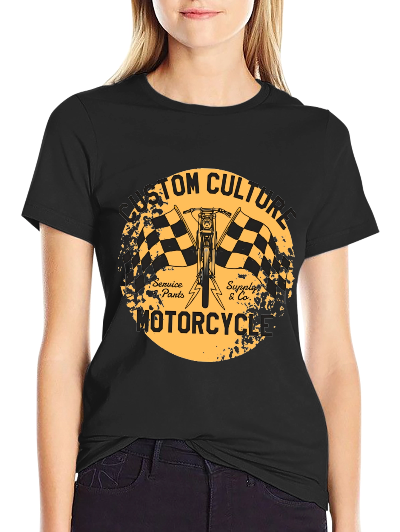 Custom Culture Motorcycle T-Shirt - Black