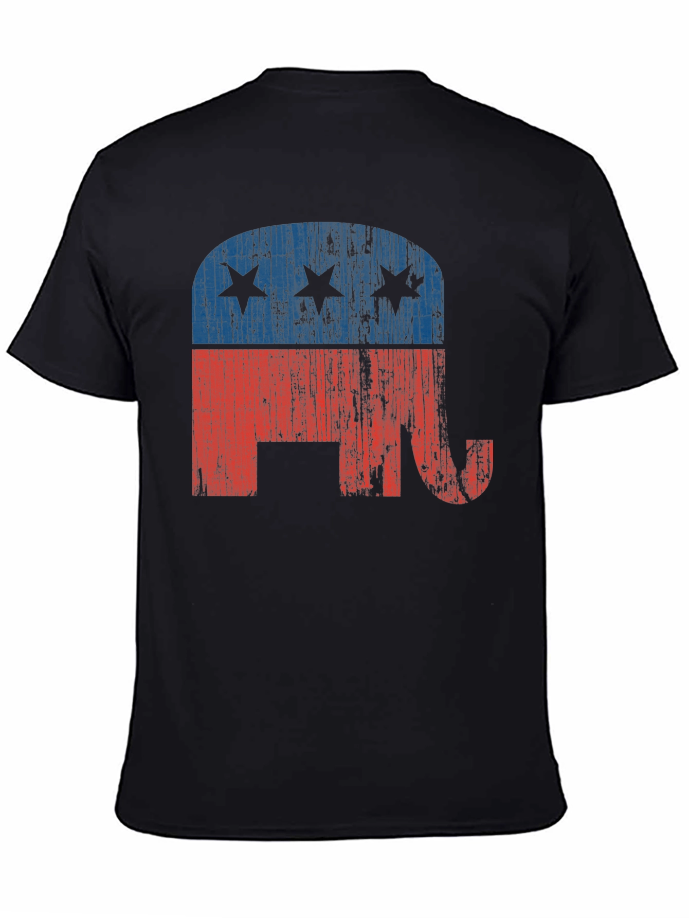 Republican Elephant Distressed Graphic T-Shirt