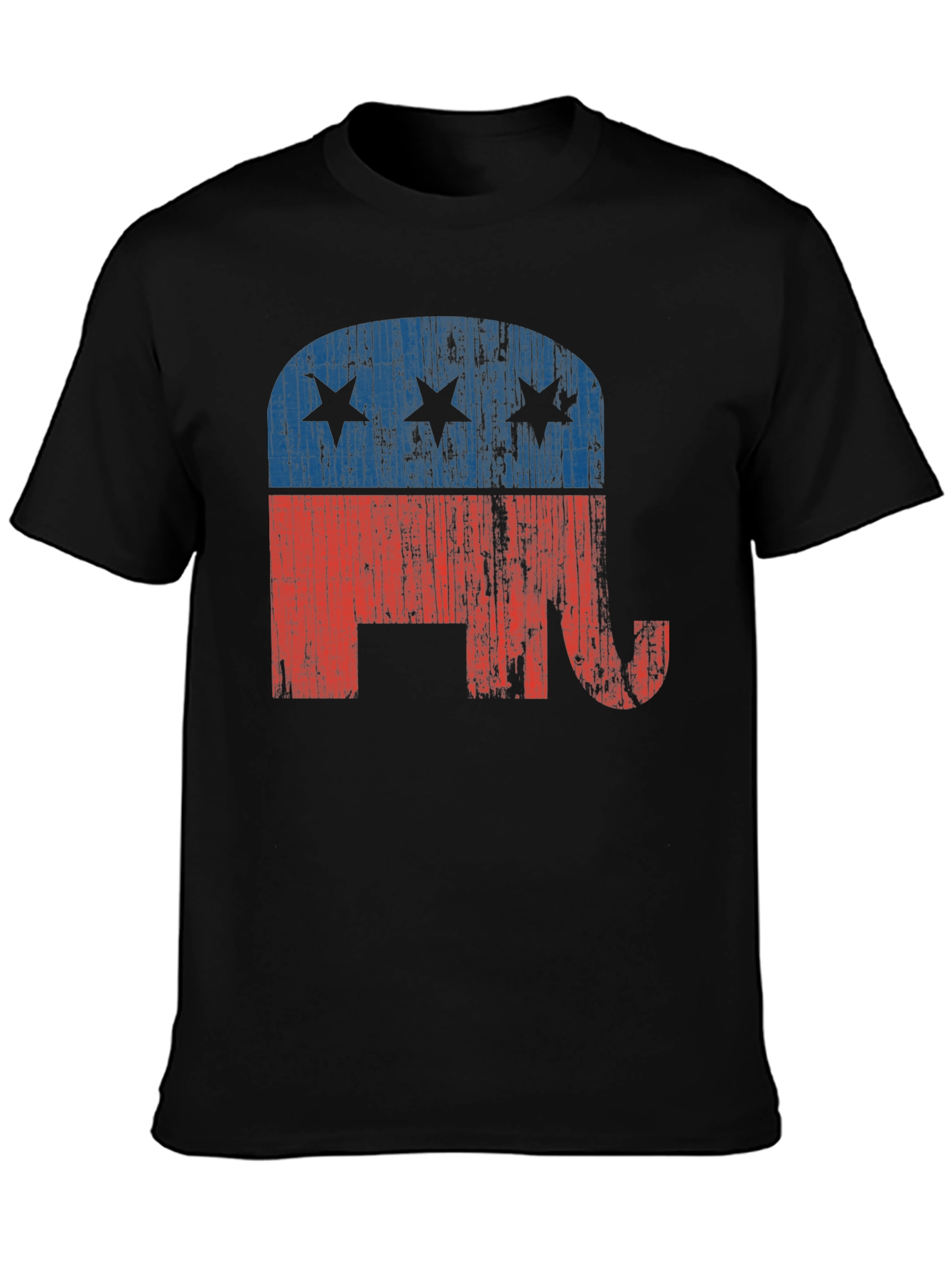 Republican Elephant Distressed Graphic T-Shirt