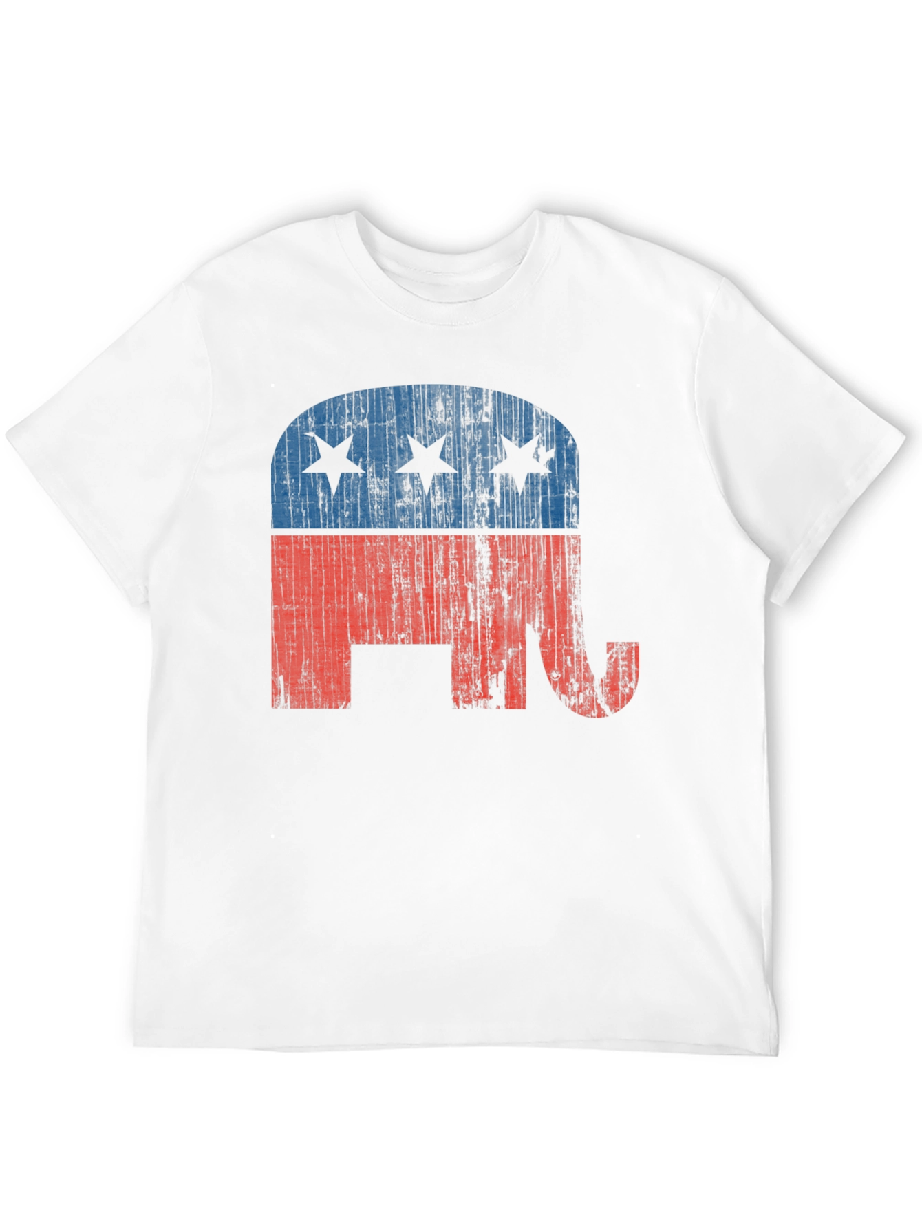 Republican Elephant Distressed Graphic T-Shirt