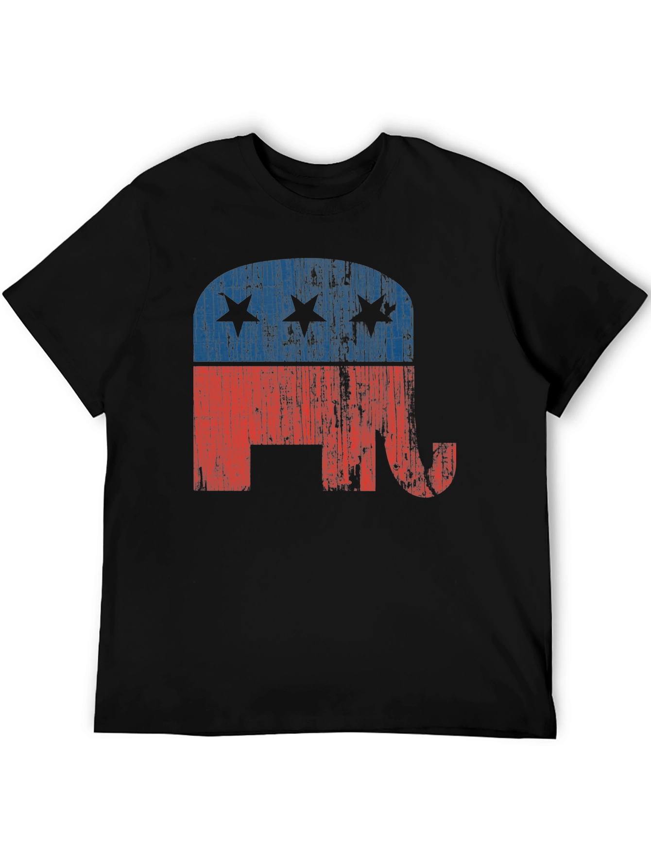 Republican Elephant Distressed Graphic T-Shirt