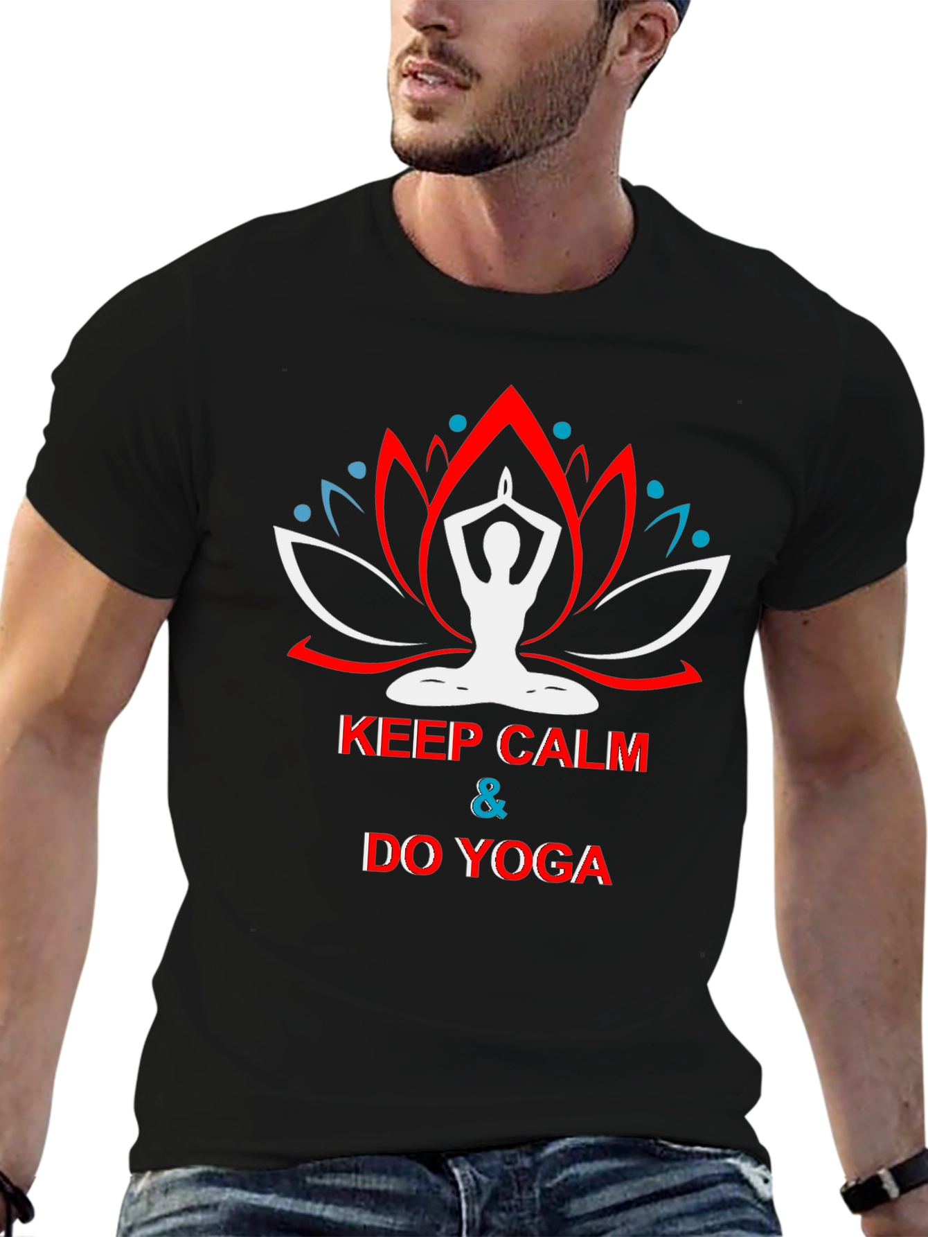 Keep Calm Do Yoga Black T-Shirt