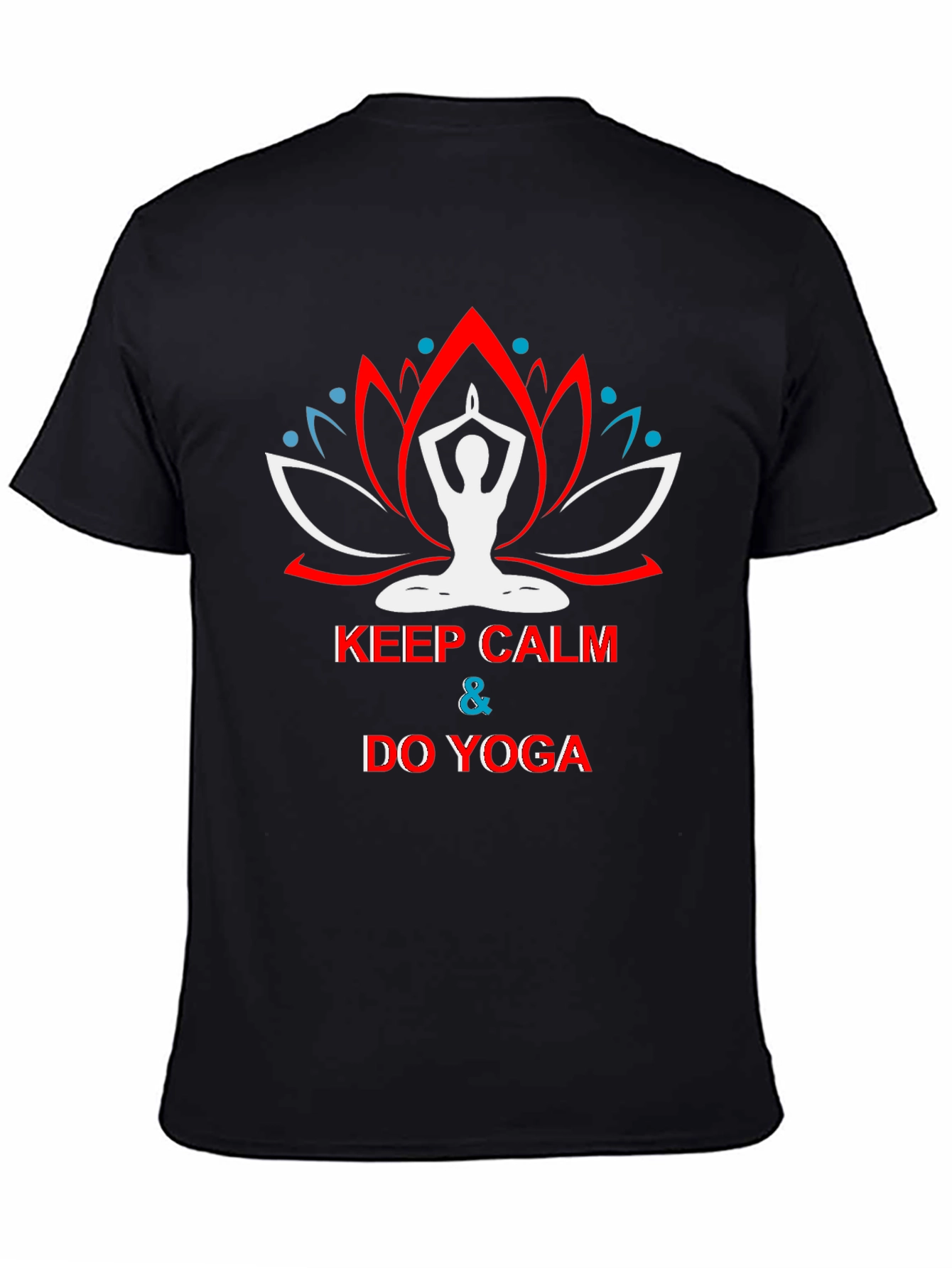 Keep Calm Do Yoga Black T-Shirt