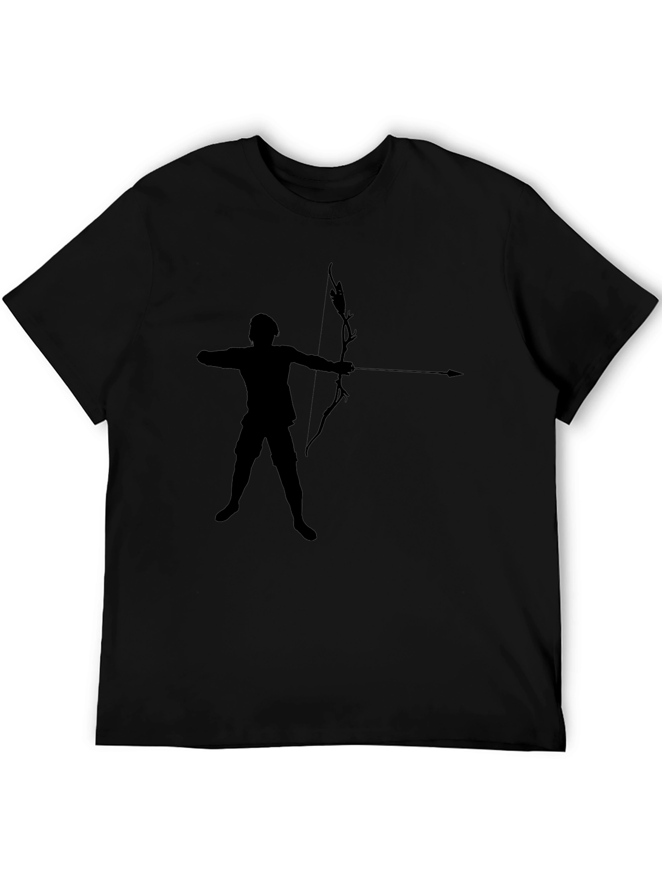 Archer Silhouette T-Shirt - Black Casual Tee