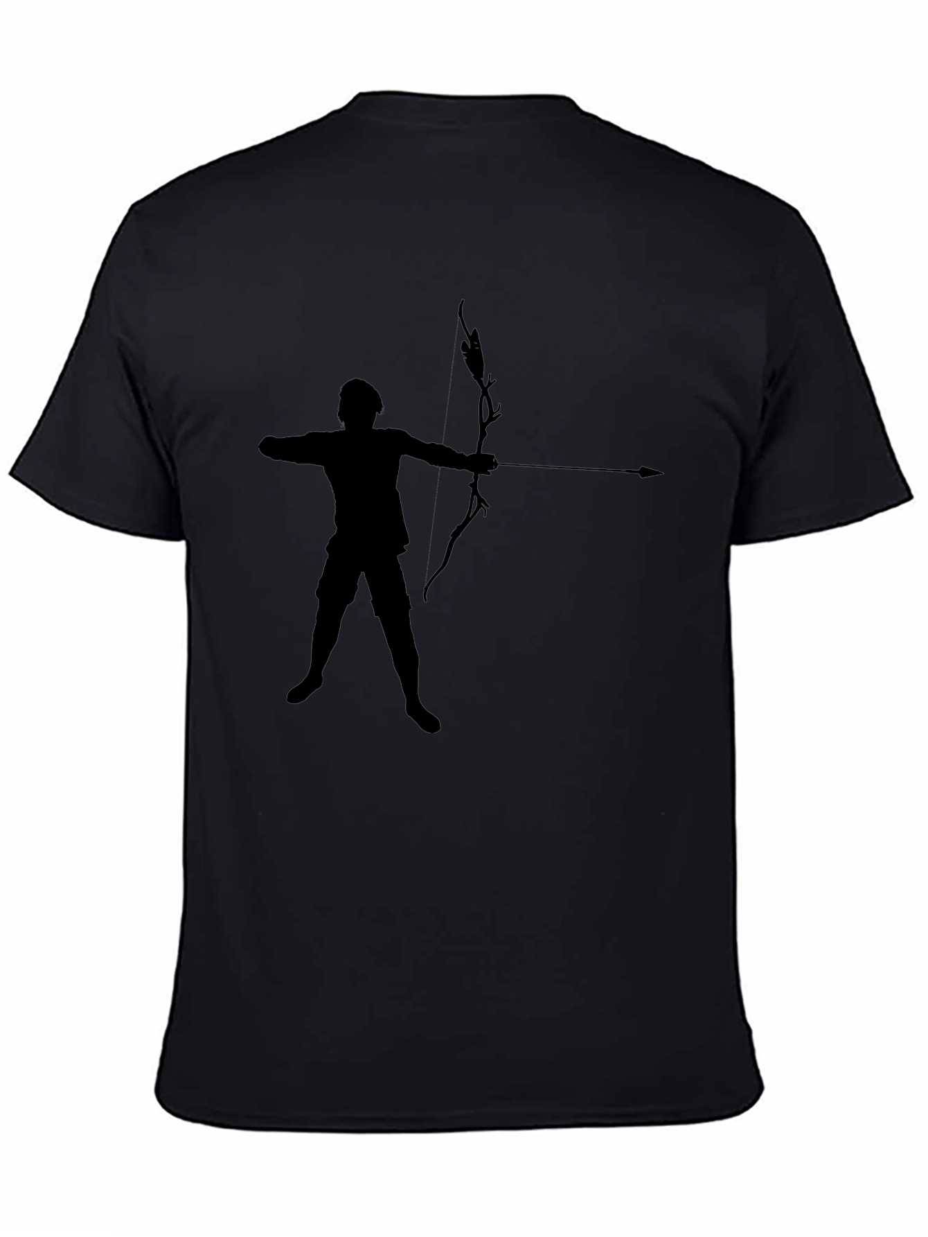 Archer Silhouette T-Shirt - Black Casual Tee