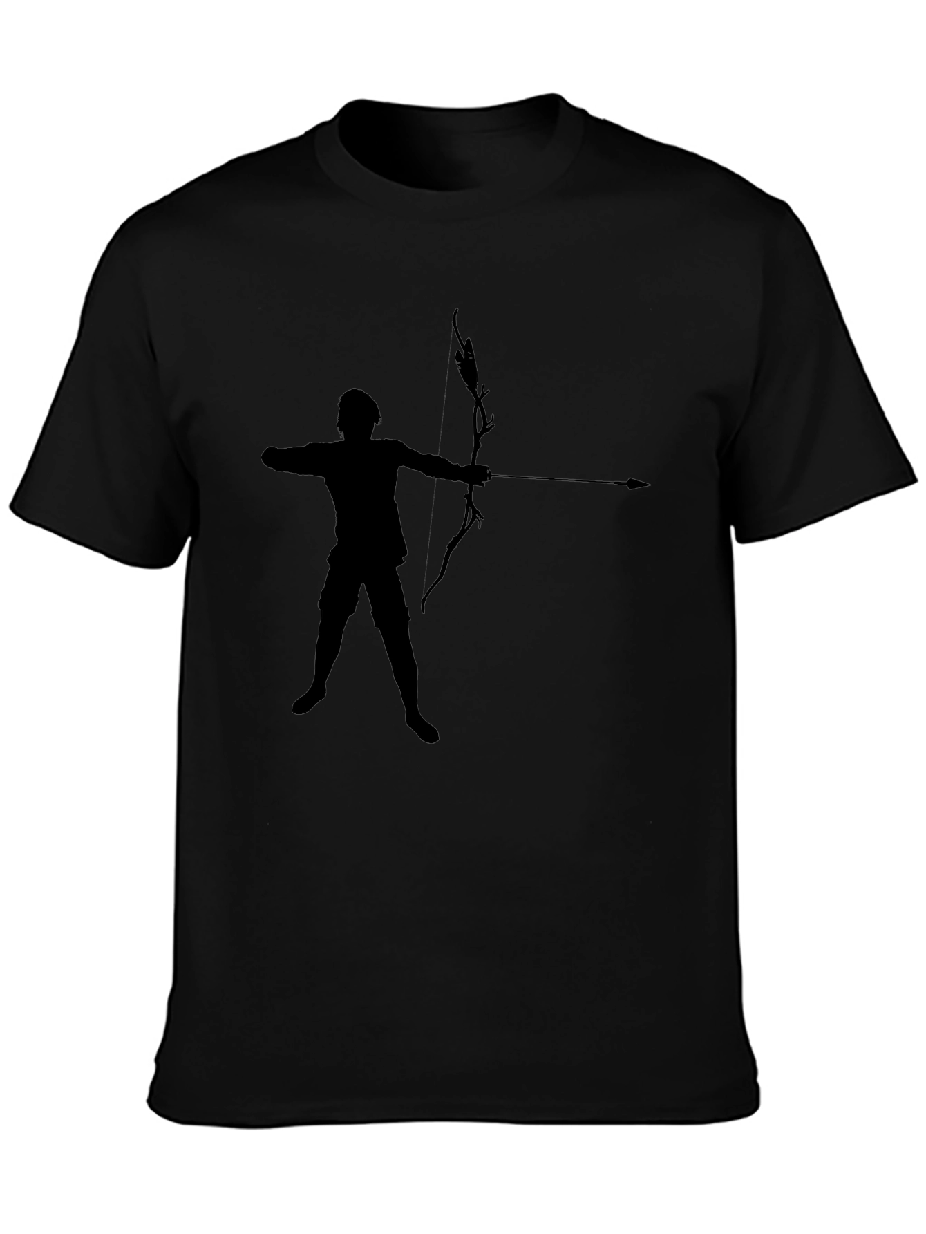 Archer Silhouette T-Shirt - Black Casual Tee