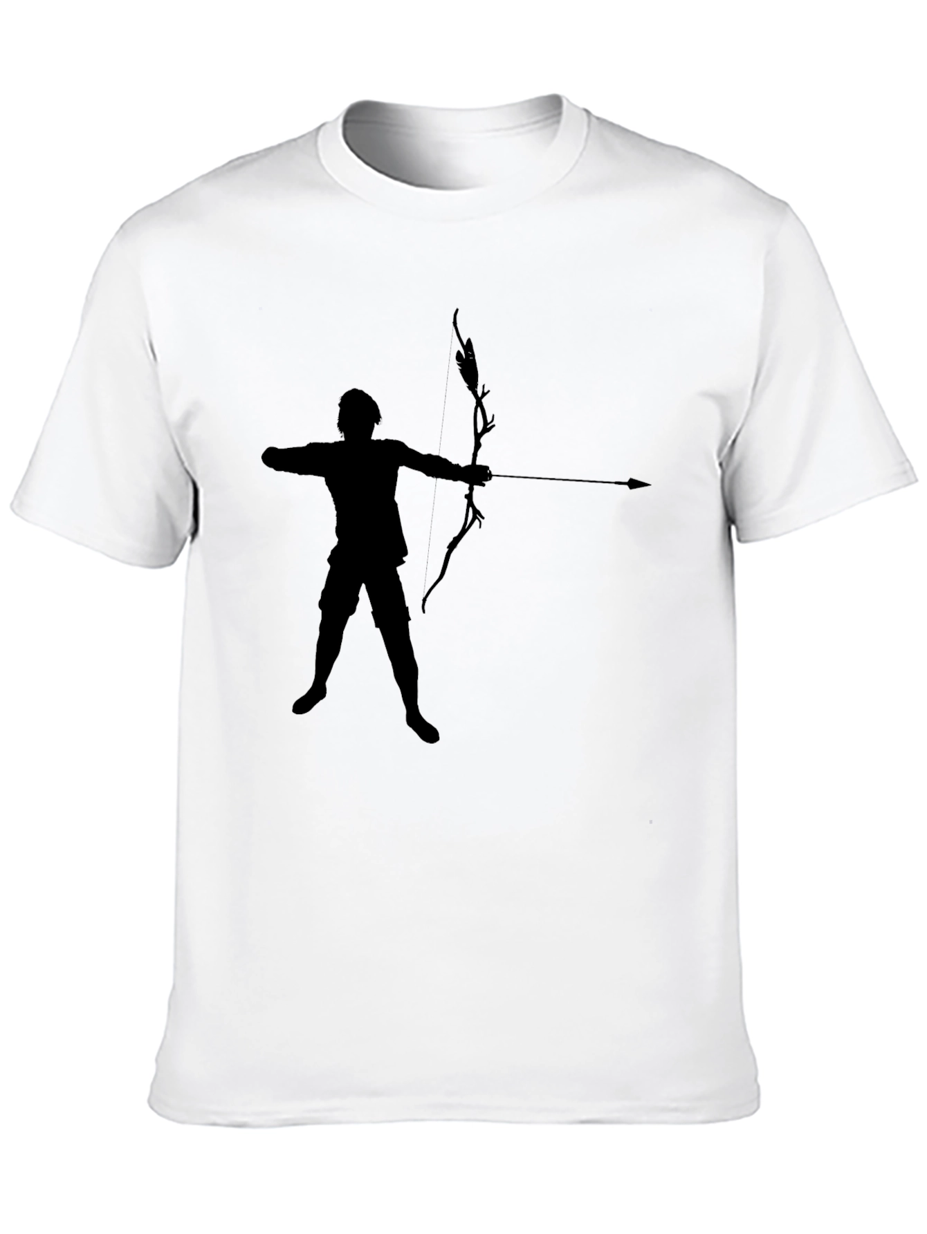 Archer Silhouette T-Shirt - Black Casual Tee
