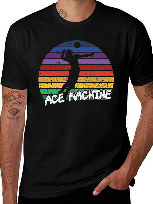 Ace Machine Volleyball Graphic T-Shirt