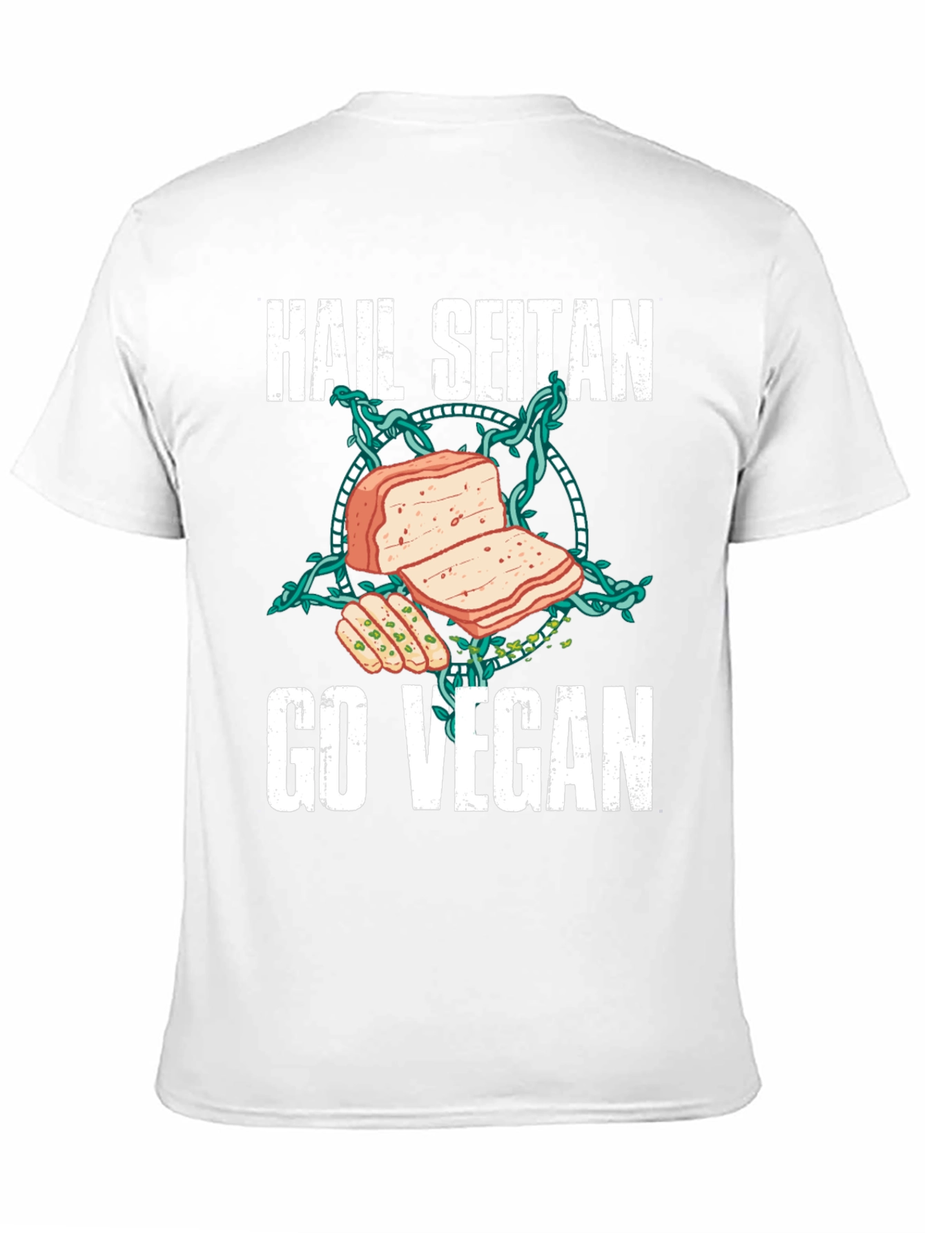 Hail Seitan Go Vegan Funny T-Shirt
