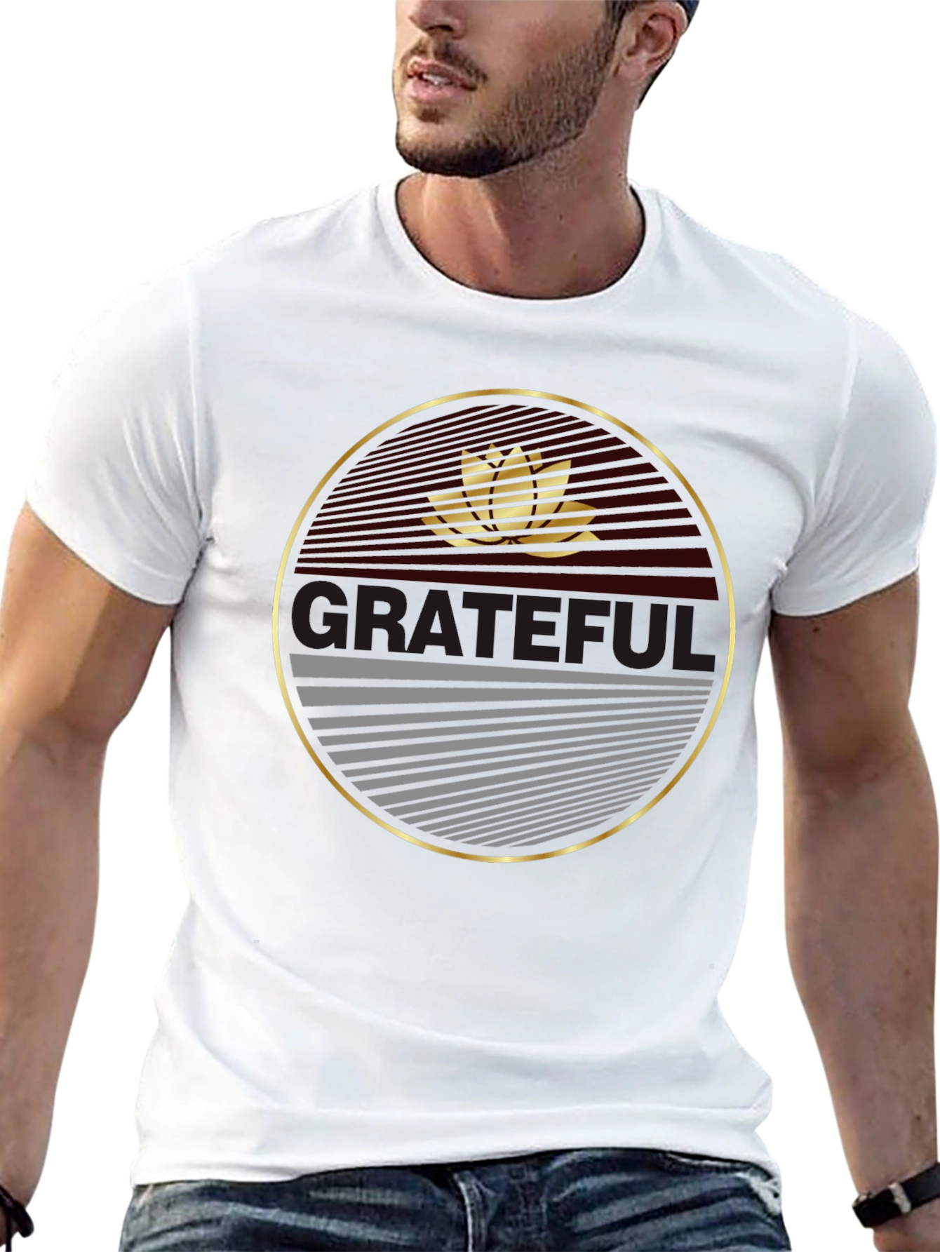 Grateful Lotus Graphic Tee - Stylish Comfort