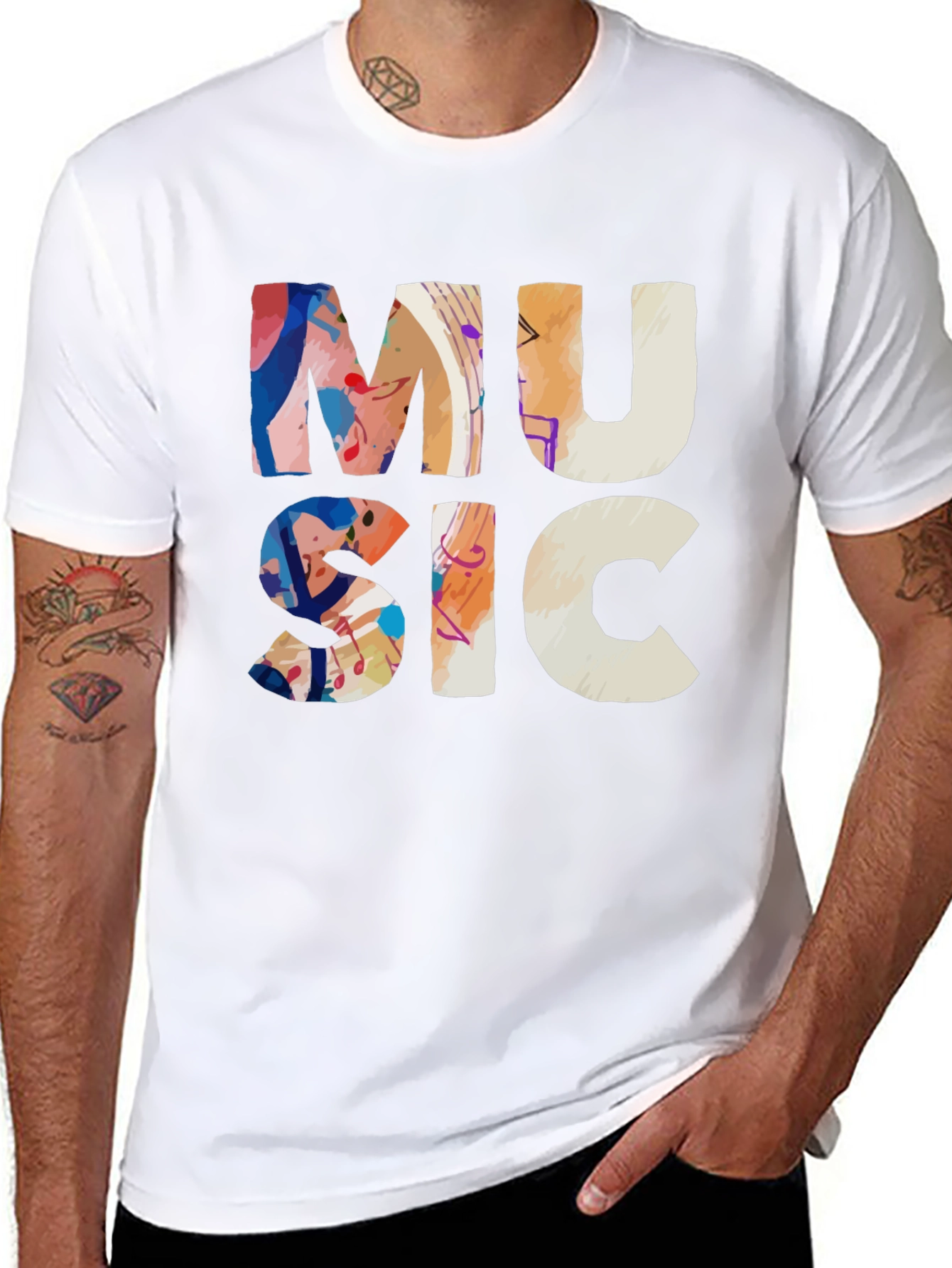 Music Graphic Tee - Artistic Design