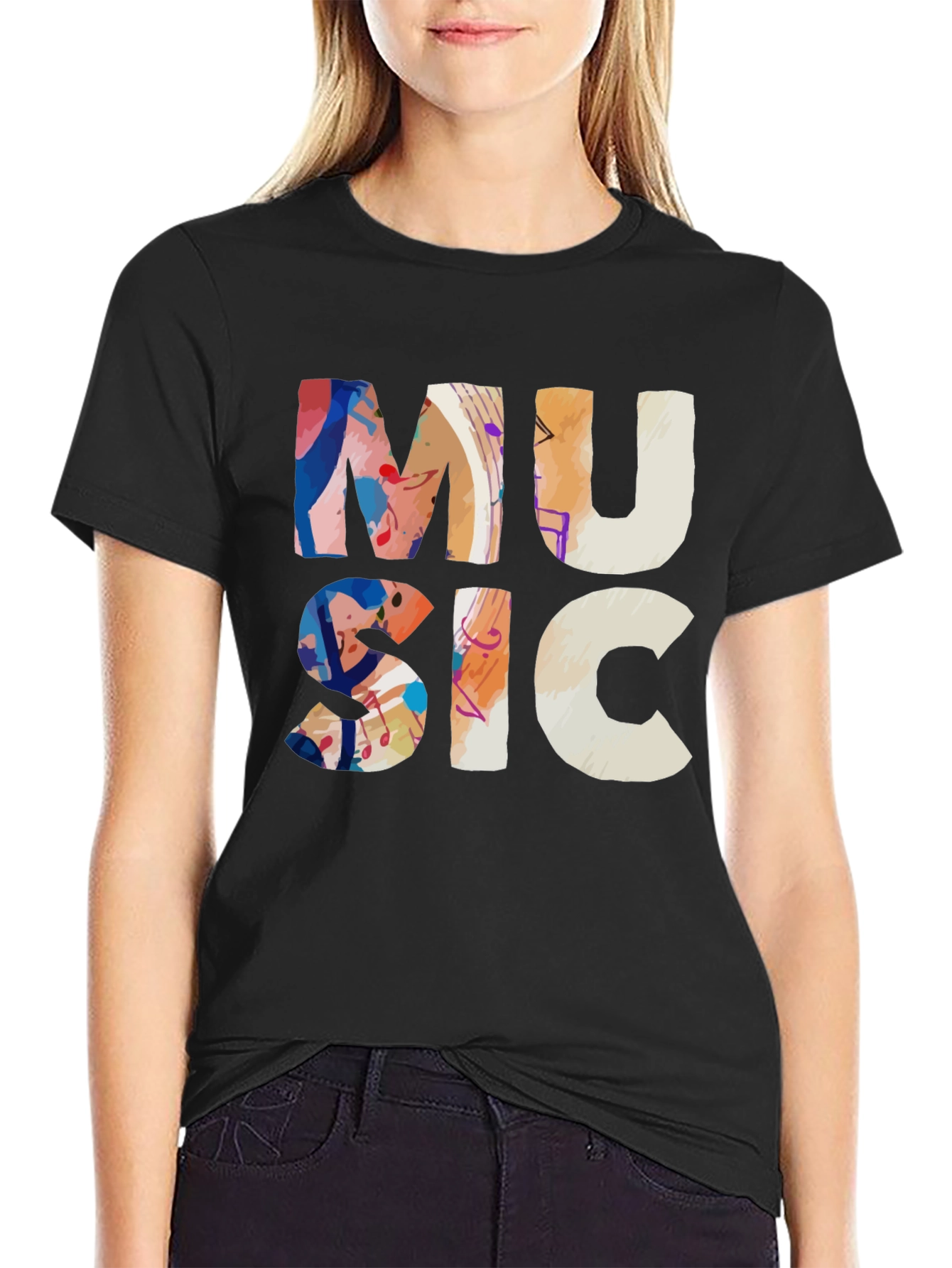 Music Graphic Tee - Artistic Design