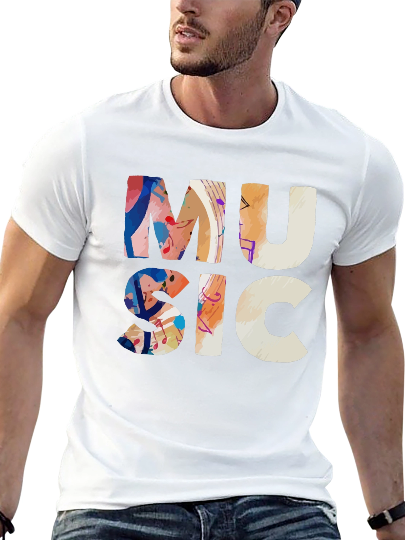 Music Graphic Tee - Artistic Design