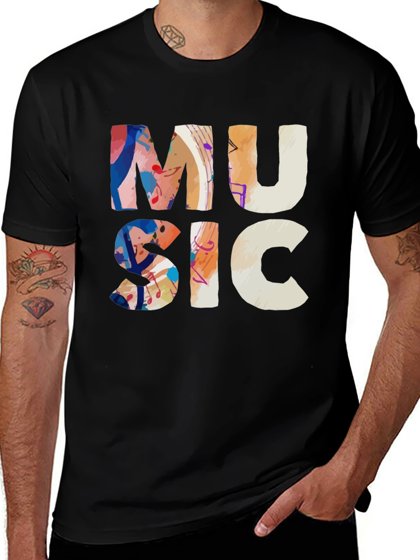 Music Graphic Tee - Artistic Design