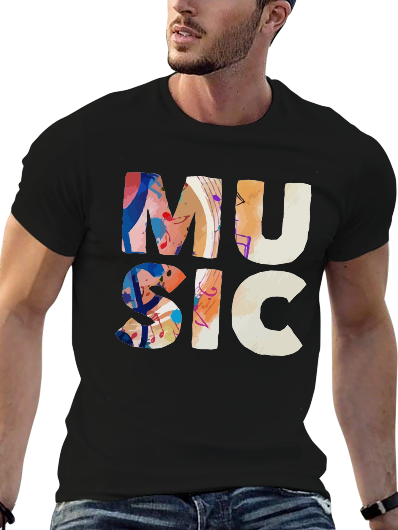 Music Graphic Tee - Artistic Design