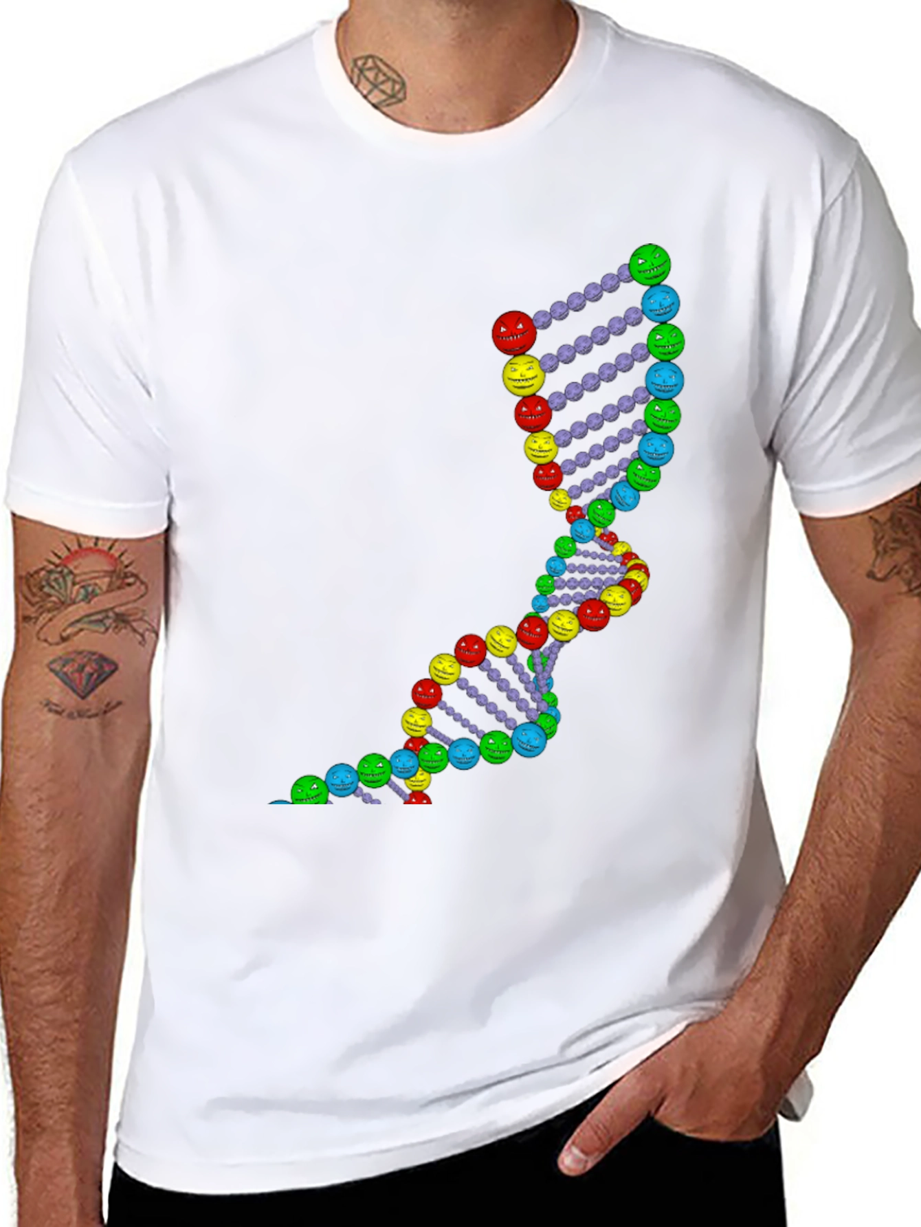 DNA Smile Face T-Shirt - Science Humor Tee