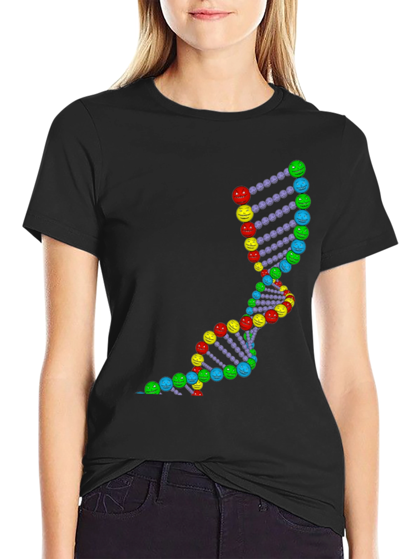 DNA Smile Face T-Shirt - Science Humor Tee