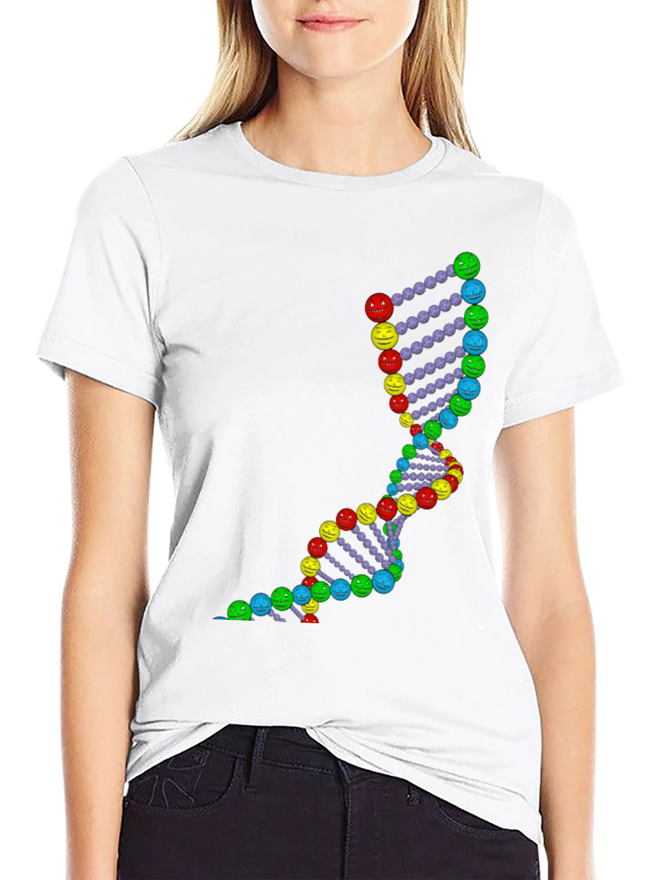 DNA Smile Face T-Shirt - Science Humor Tee