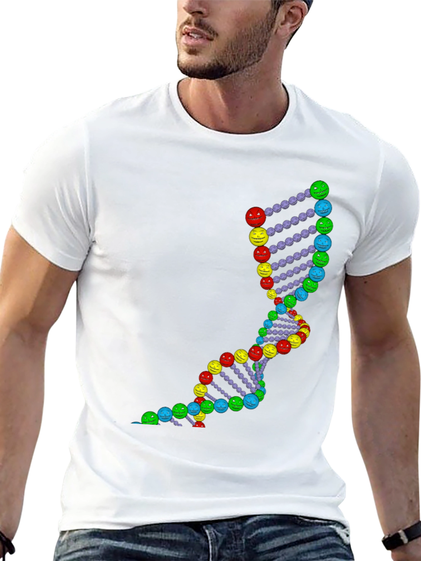 DNA Smile Face T-Shirt - Science Humor Tee