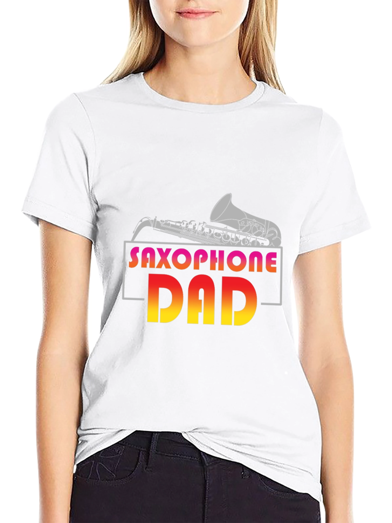 Saxophone Dad Graphic T-Shirt - Music Lover Gift