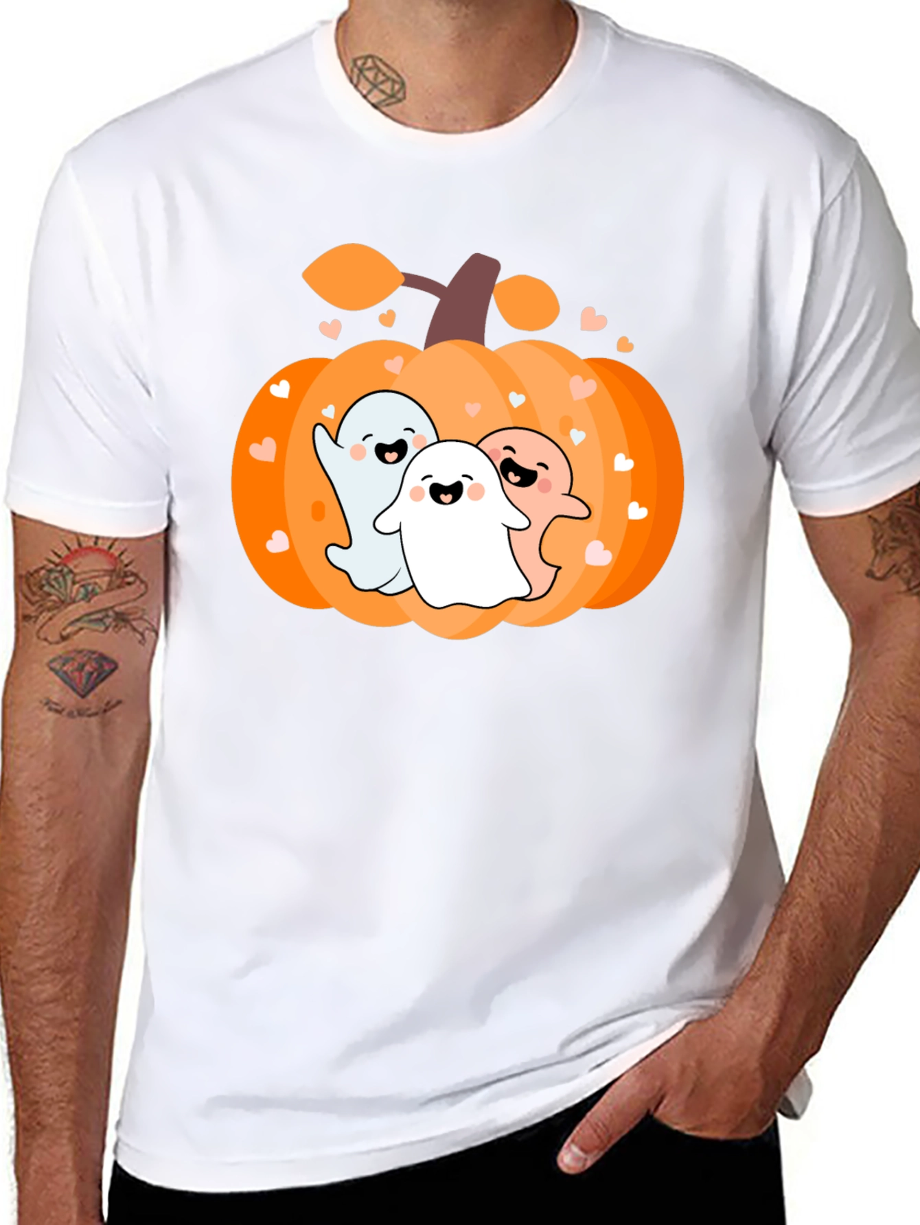 Cute Halloween Ghost Pumpkin T-Shirt