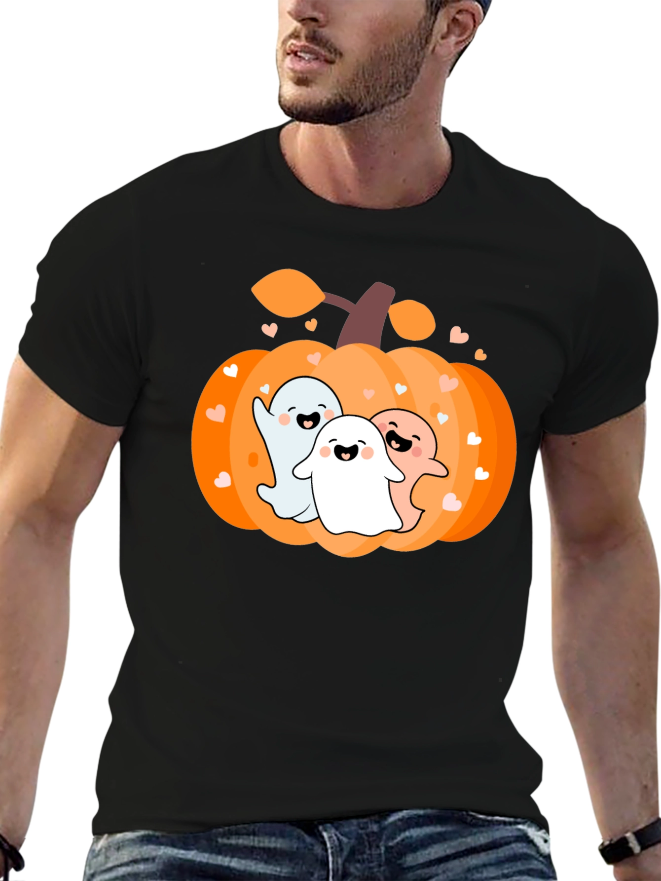 Cute Halloween Ghost Pumpkin T-Shirt