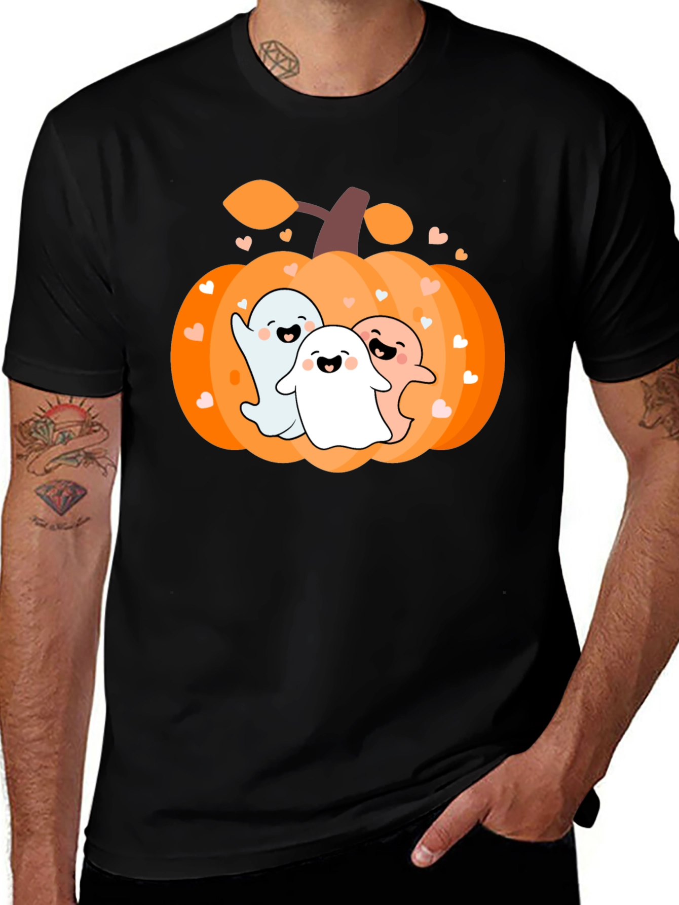 Cute Halloween Ghost Pumpkin T-Shirt