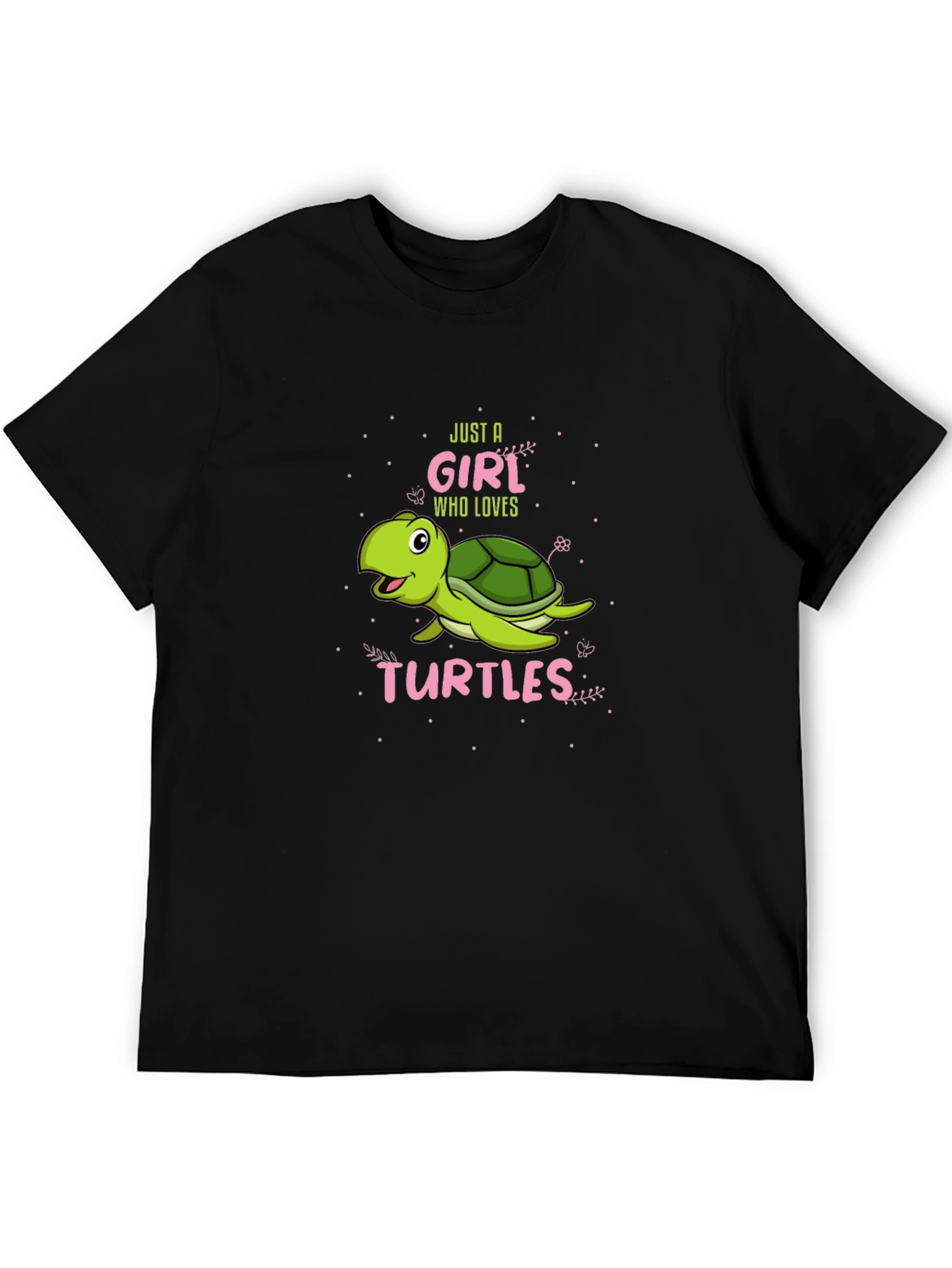 Girl Who Loves Turtles Graphic T-Shirt