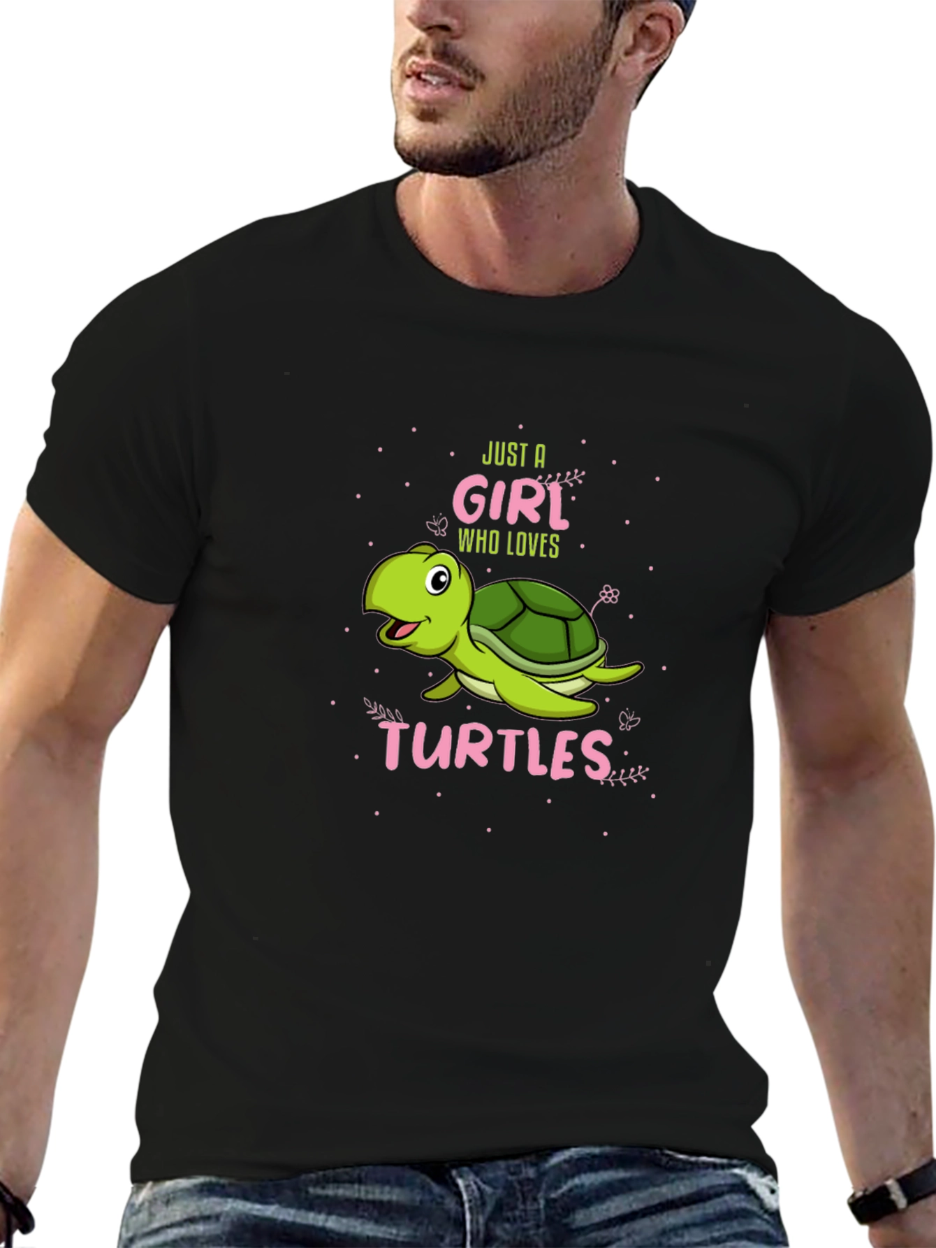 Girl Who Loves Turtles Graphic T-Shirt