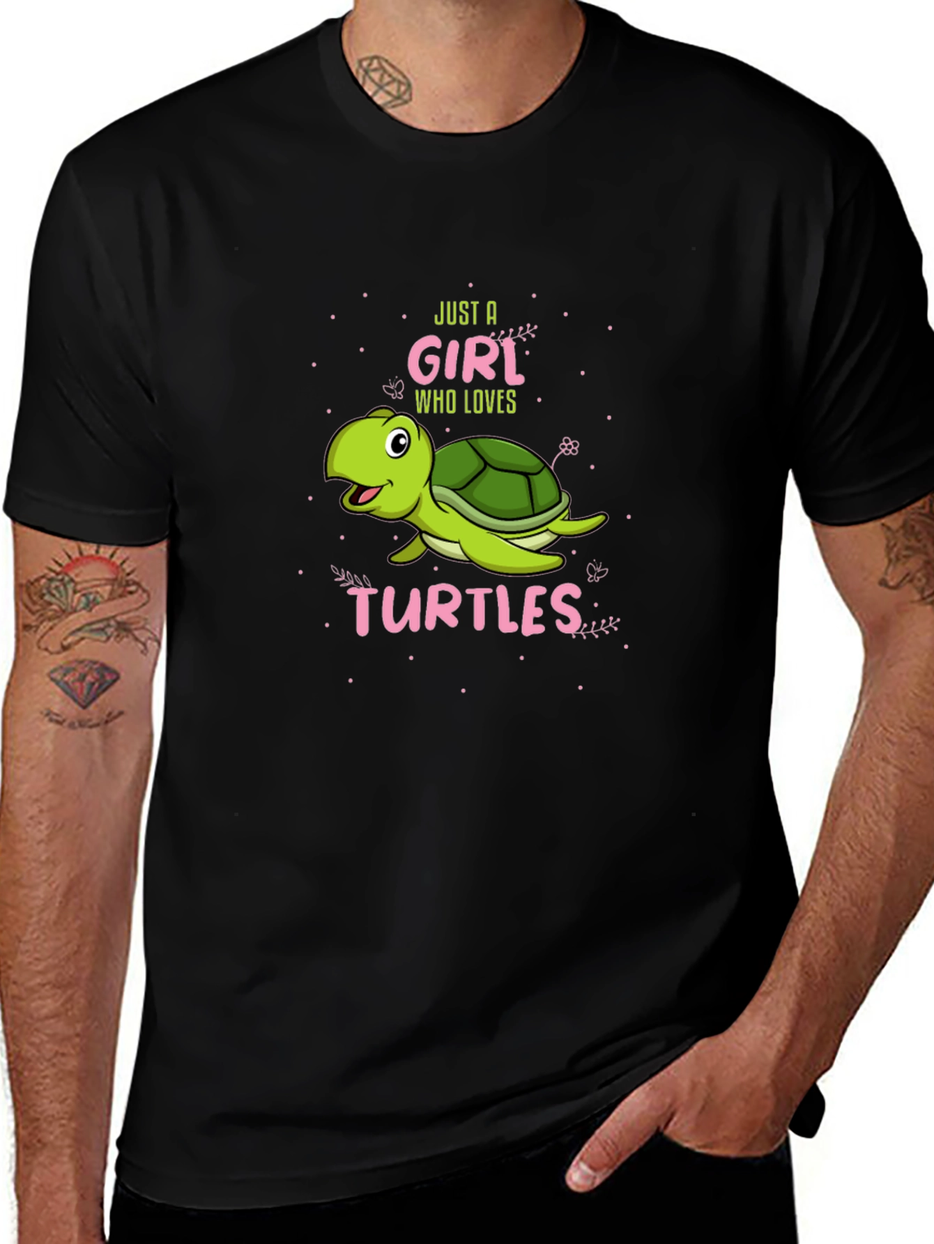 Girl Who Loves Turtles Graphic T-Shirt