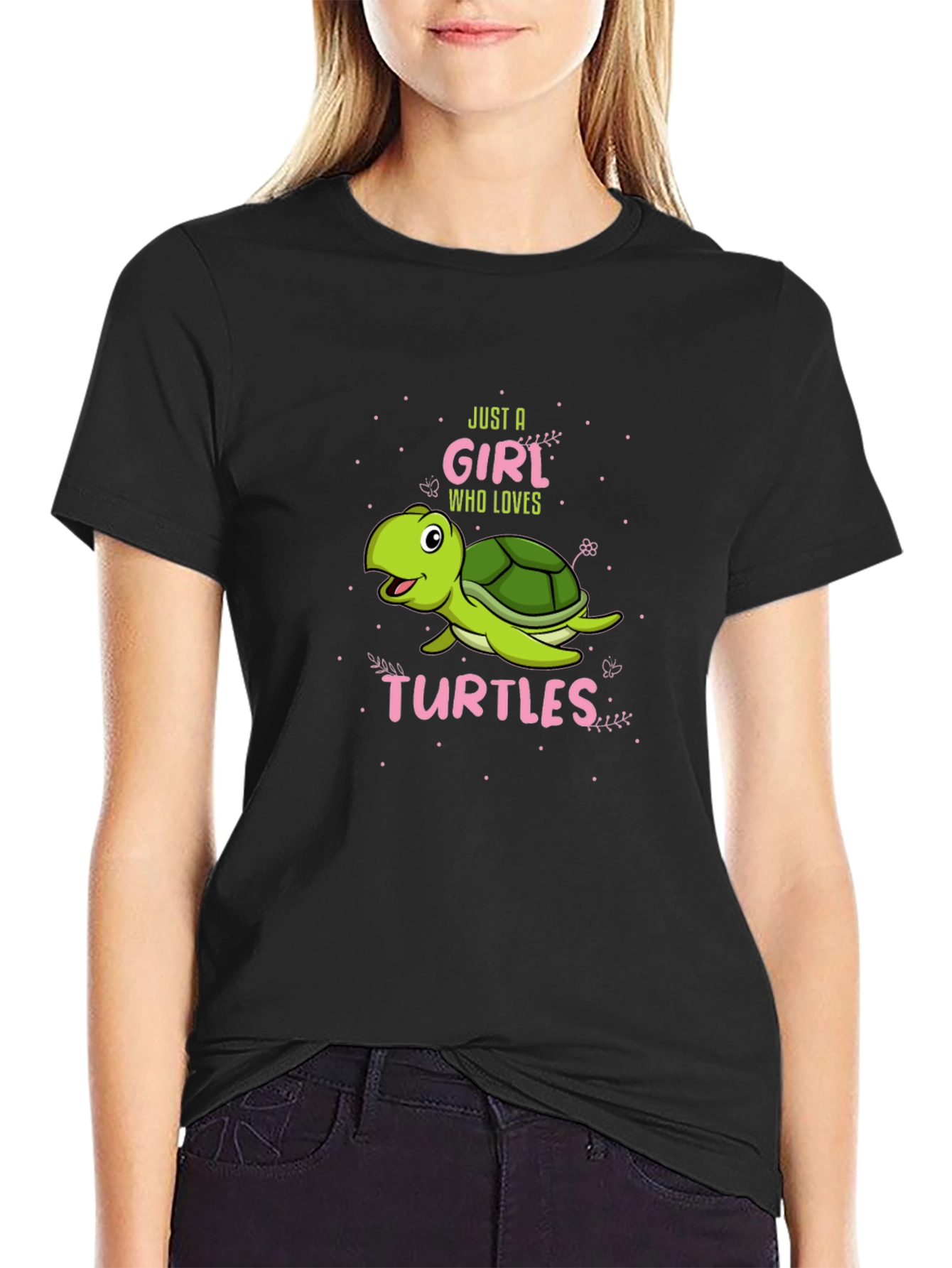 Girl Who Loves Turtles Graphic T-Shirt