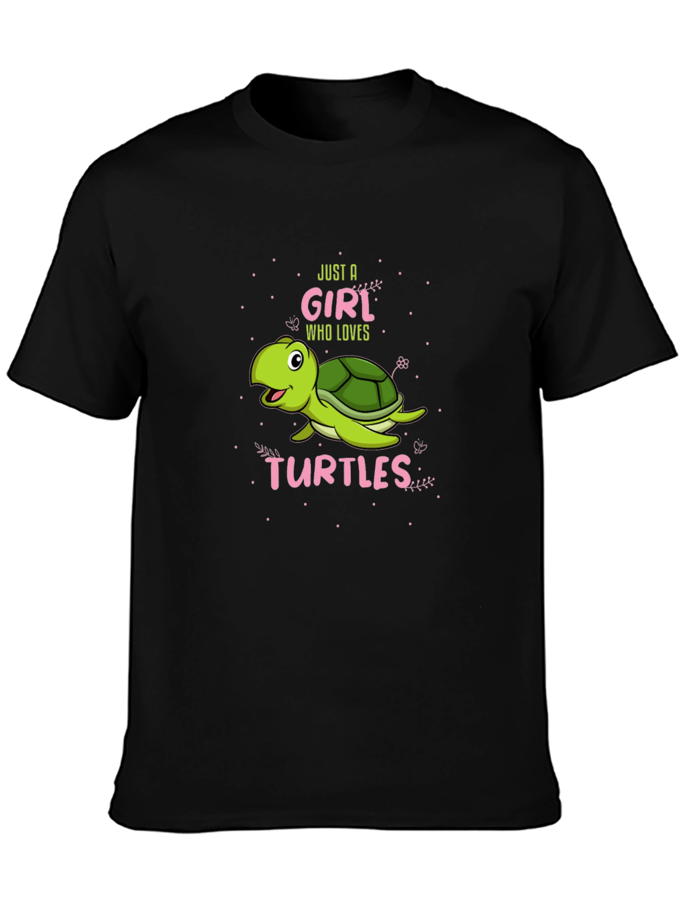 Girl Who Loves Turtles Graphic T-Shirt