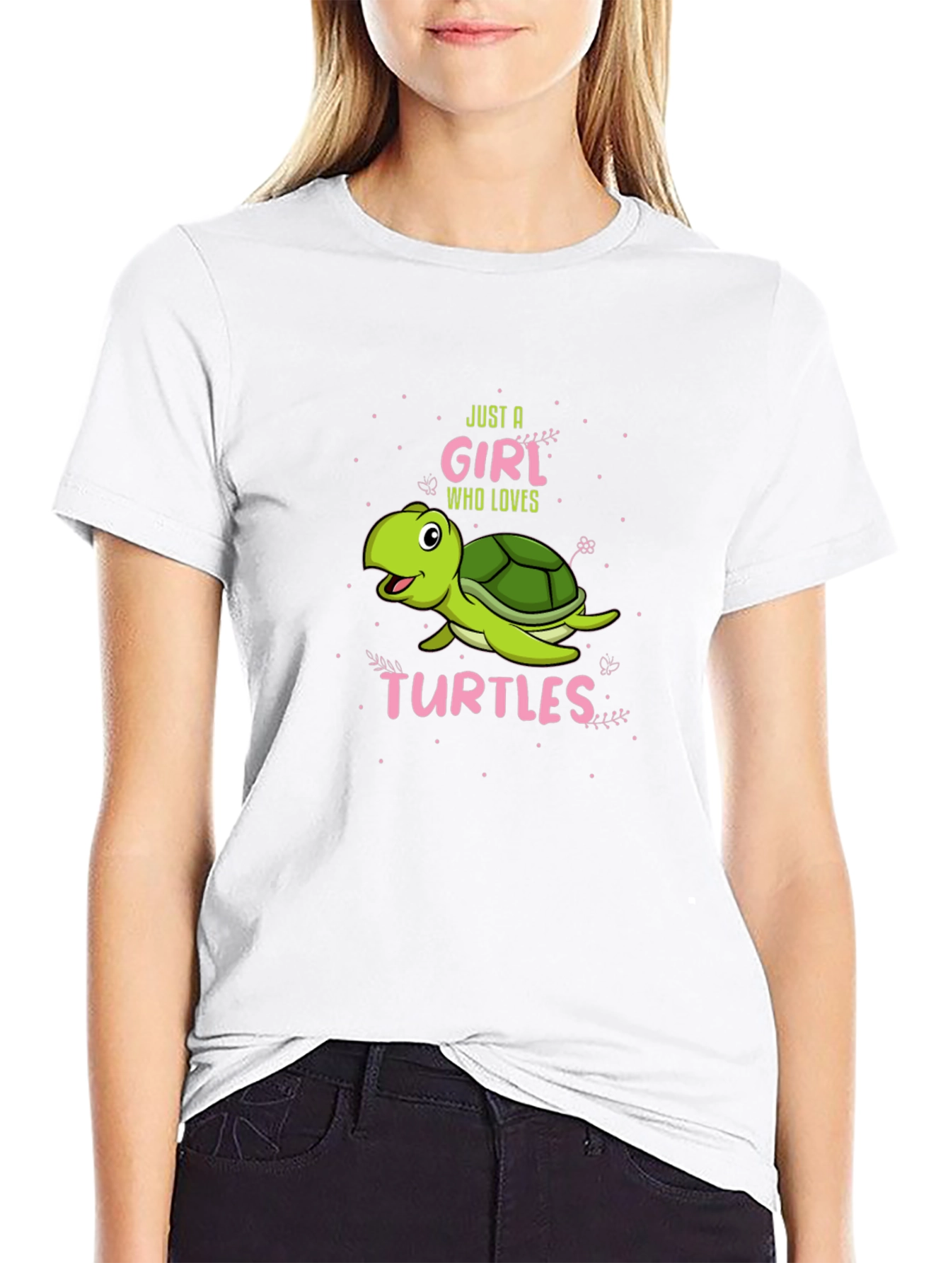 Girl Who Loves Turtles Graphic T-Shirt