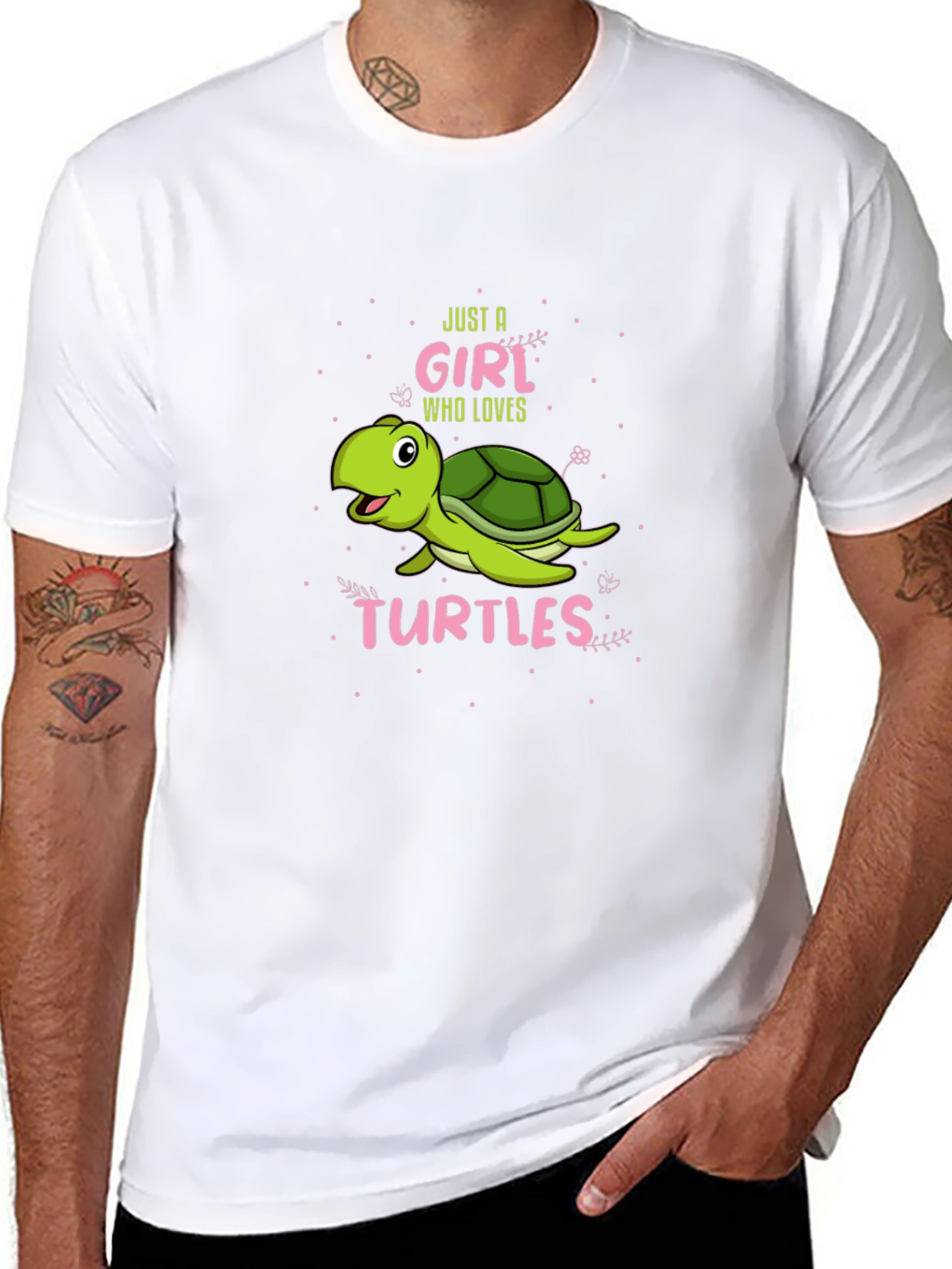 Girl Who Loves Turtles Graphic T-Shirt