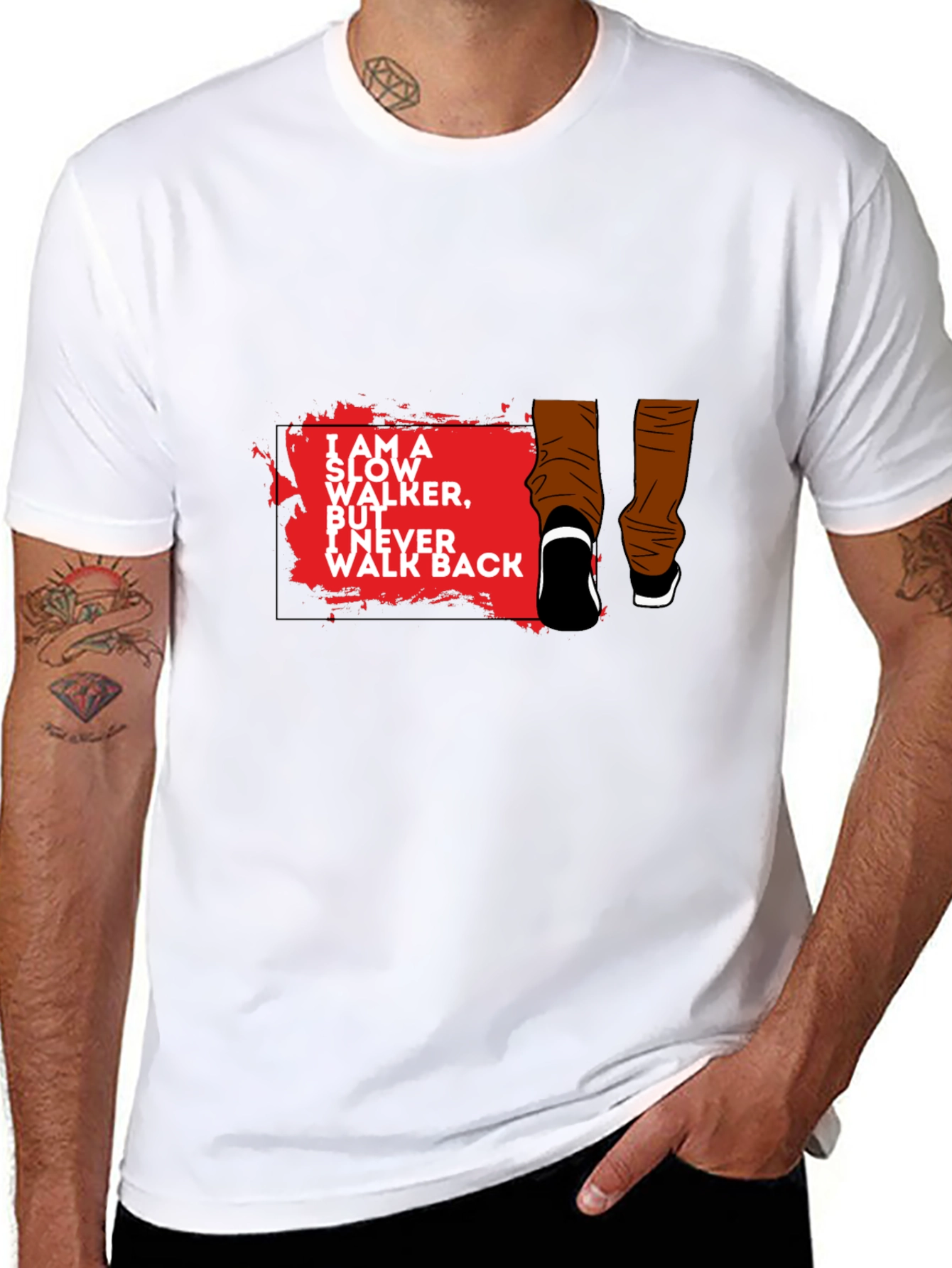 Slow Walker Graphic Tee - Never Walk Back