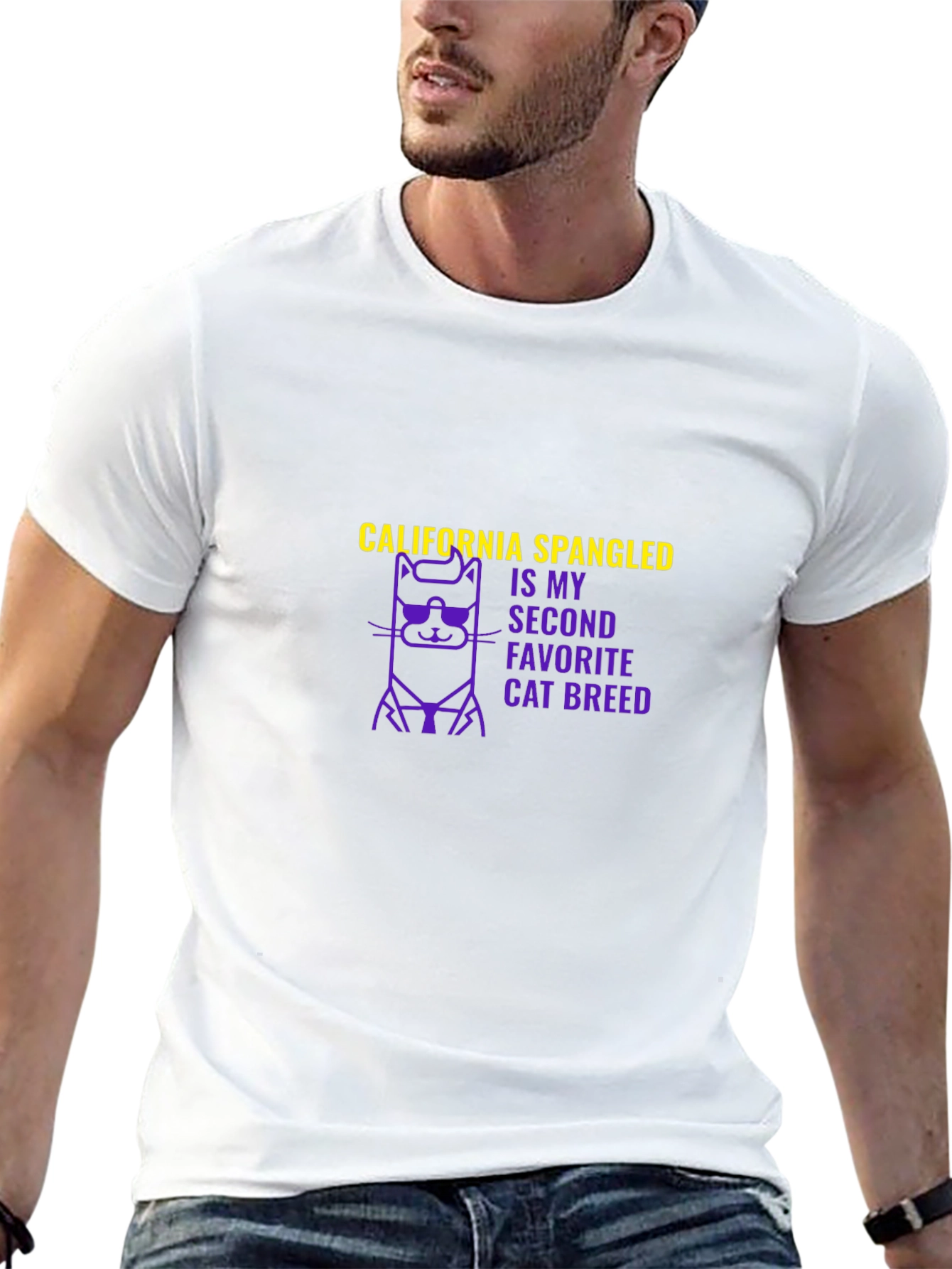 California Spangled Cat Breed Graphic T-Shirt