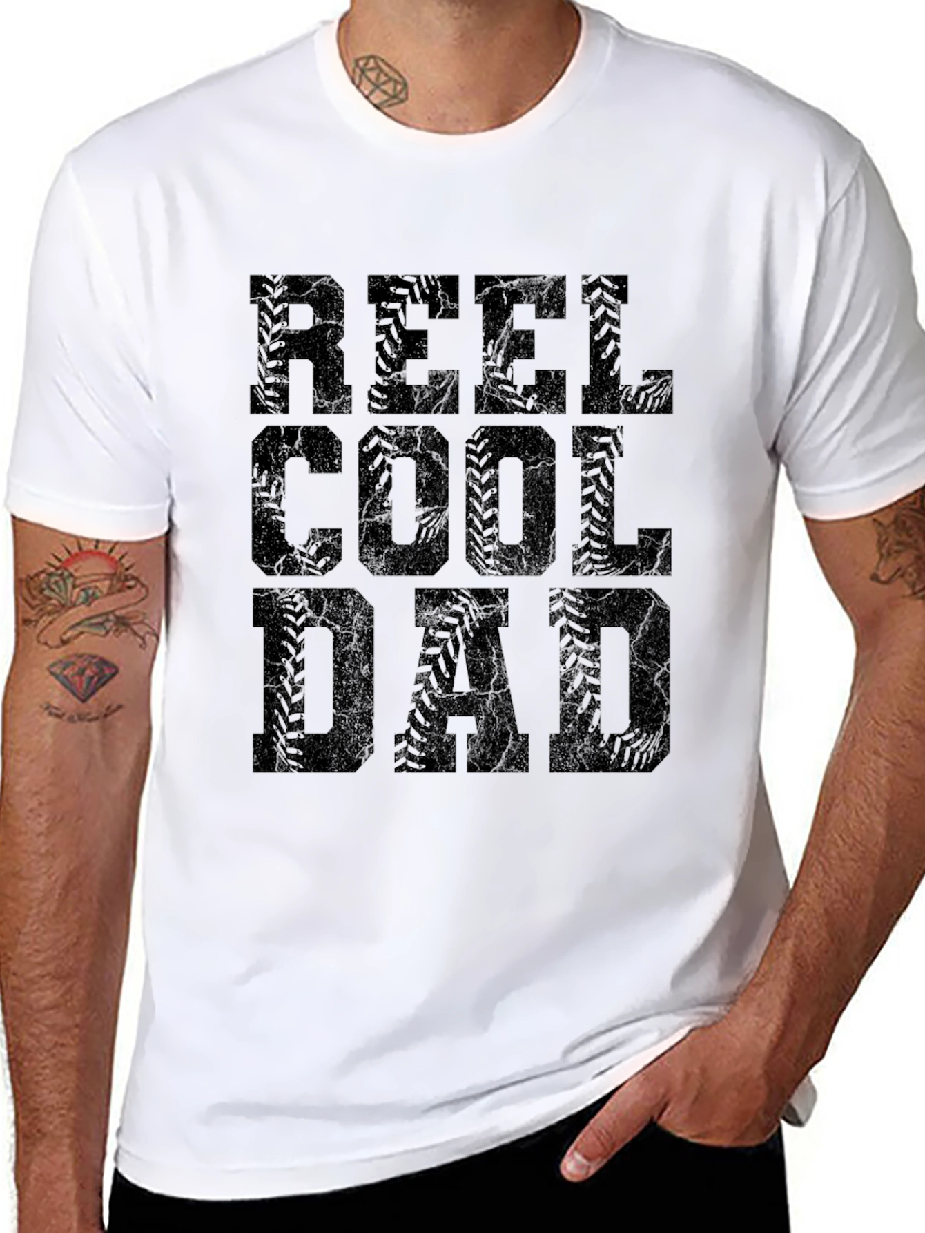 Reel Cool Dad Graphic Tee - Black