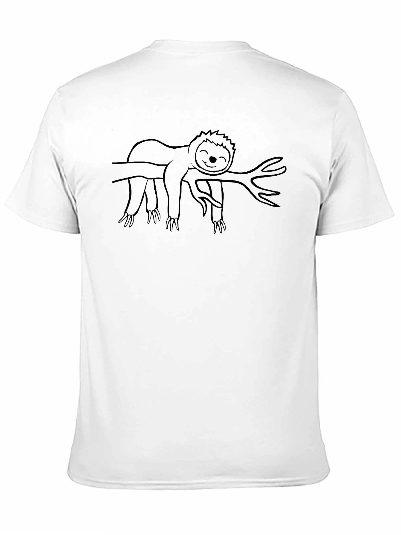 Cute Sloth on Branch Graphic T-Shirt - Relaxed Fit