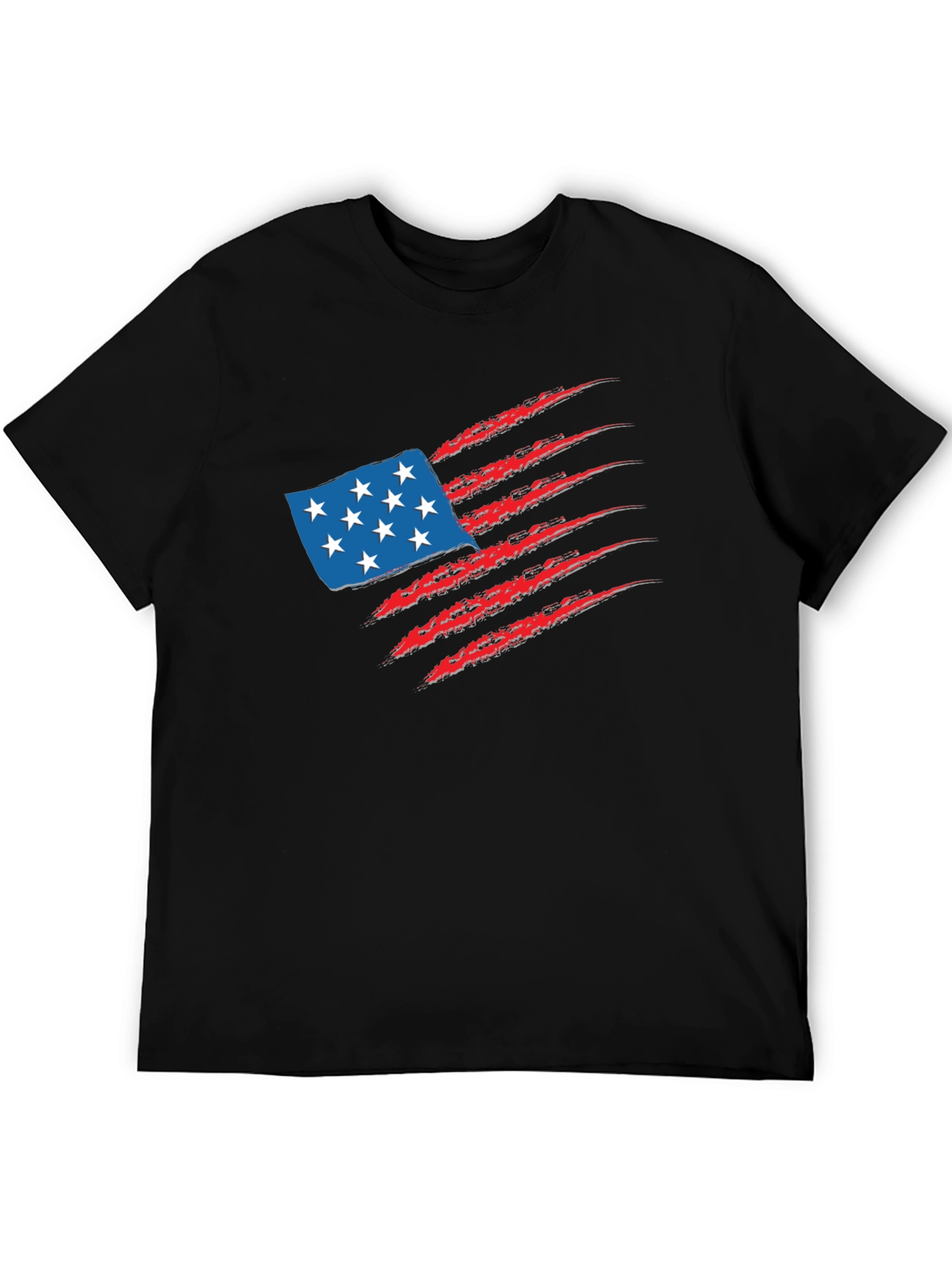 USA Flag Graphic Tee - Patriotic Claw Design