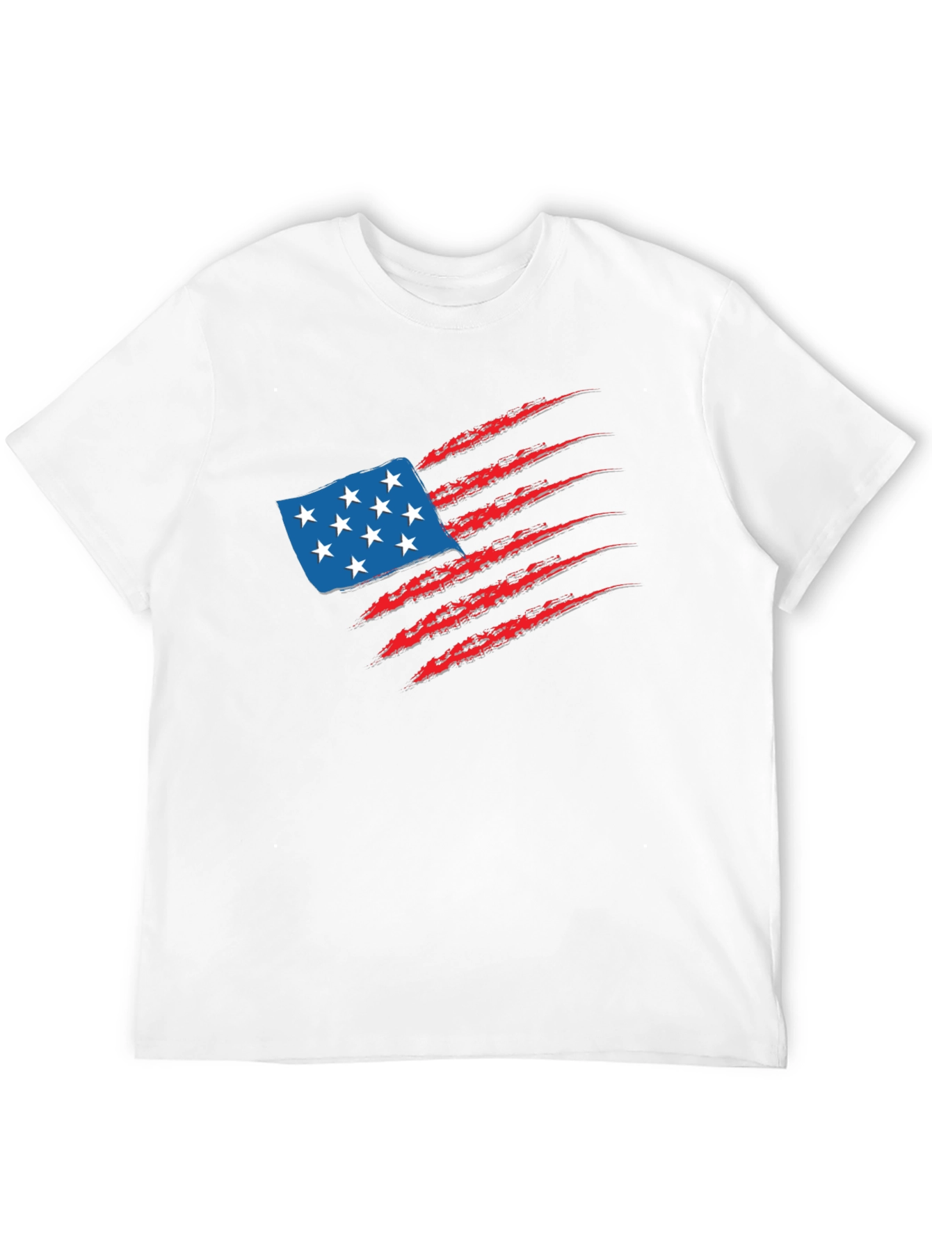 USA Flag Graphic Tee - Patriotic Claw Design