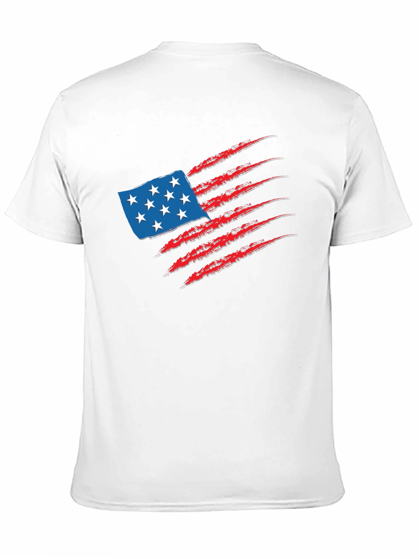 USA Flag Graphic Tee - Patriotic Claw Design
