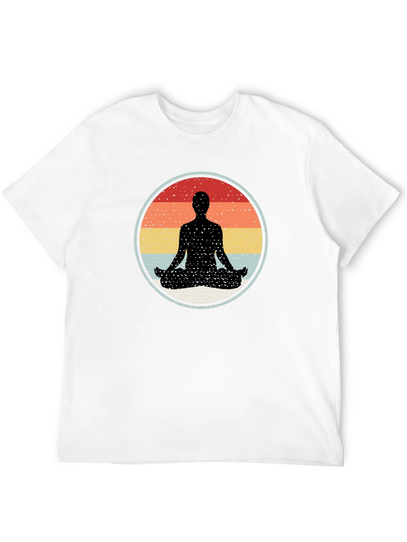 Zen Meditation Graphic T-Shirt - Black