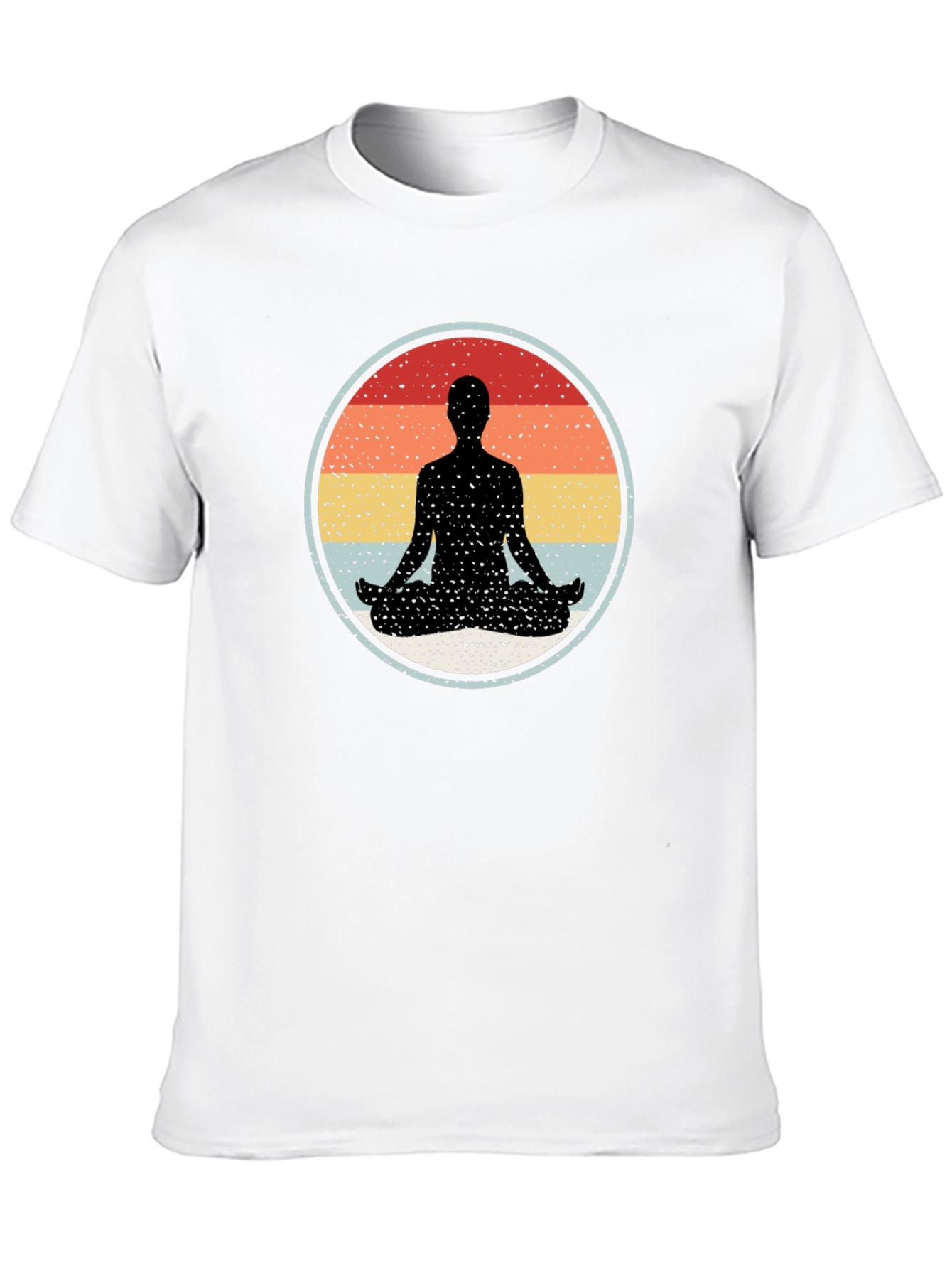 Zen Meditation Graphic T-Shirt - Black