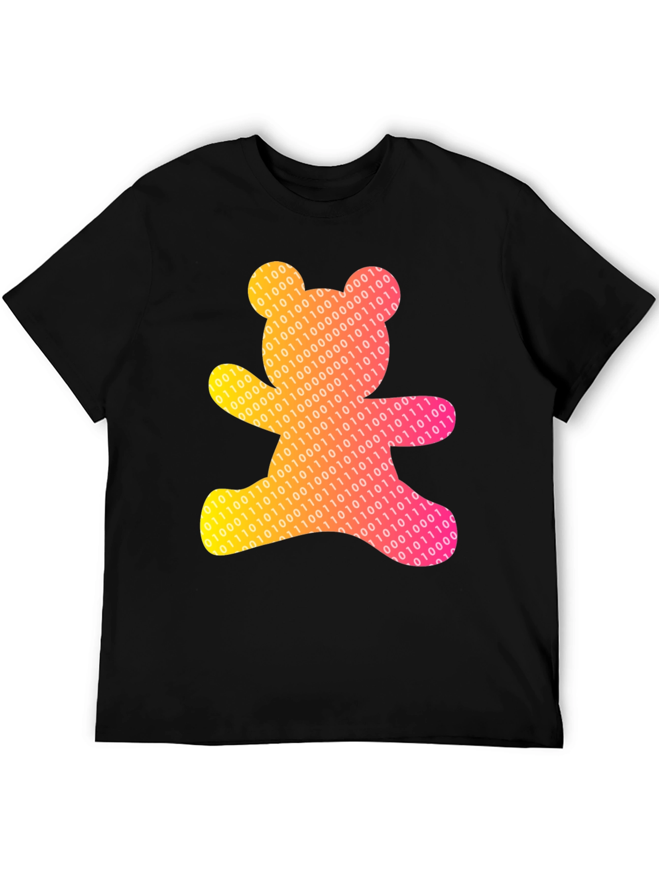 Binary Bear Graphic Tee - Unique Coded Design