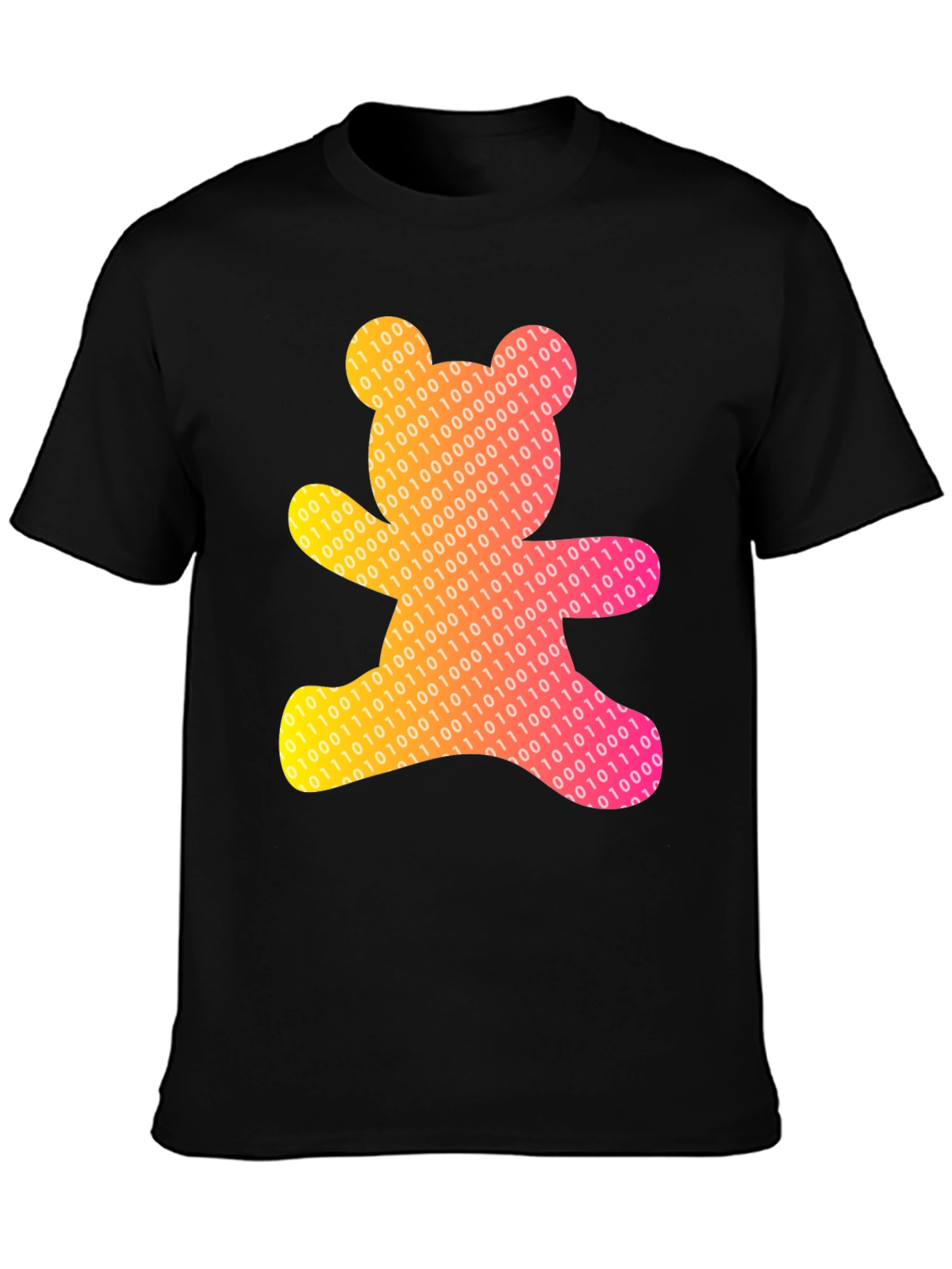 Binary Bear Graphic Tee - Unique Coded Design