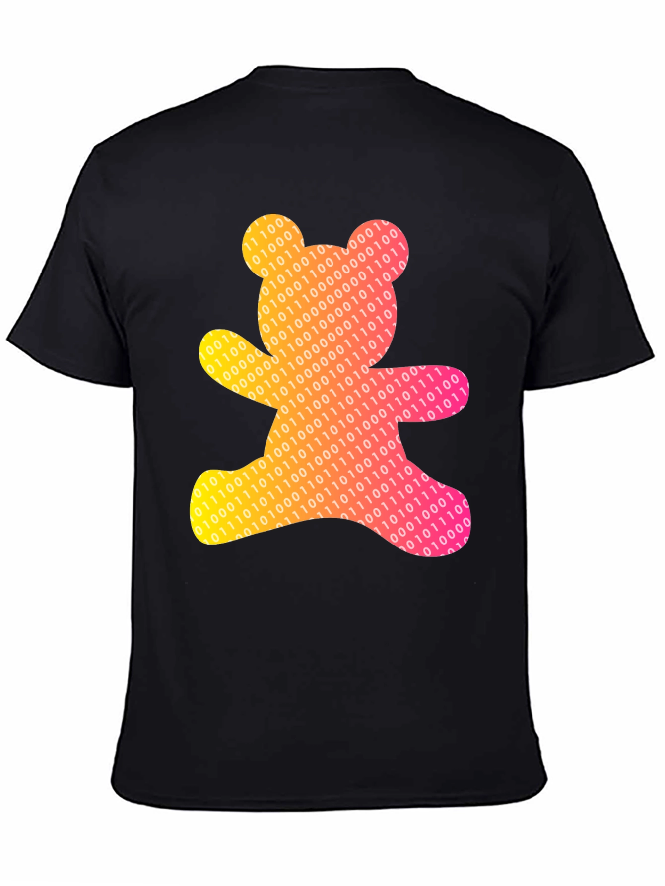 Binary Bear Graphic Tee - Unique Coded Design